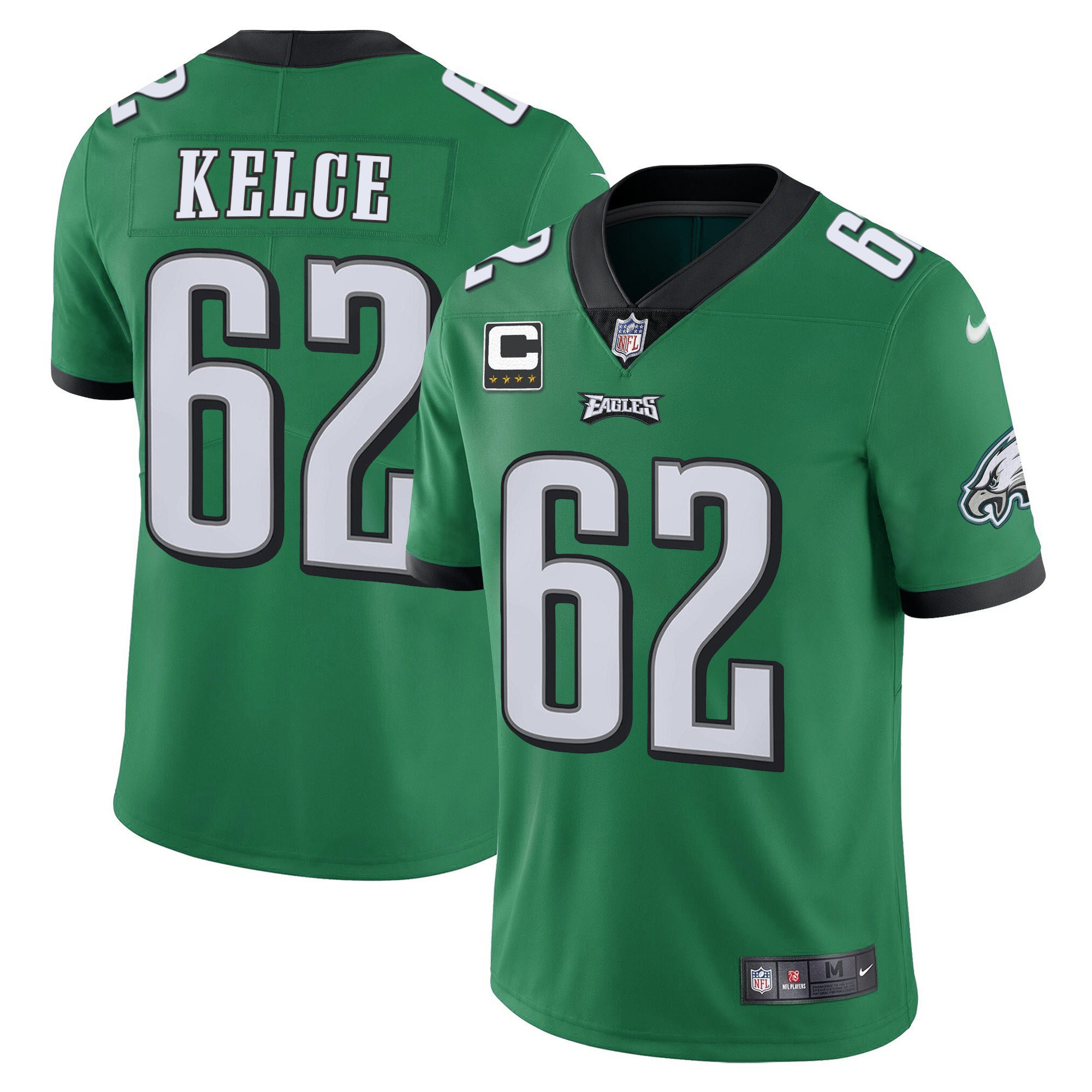 Jason Kelce Men's Philadelphia Eagles Kelly Green Limited Kelly Jersey - All Stitched