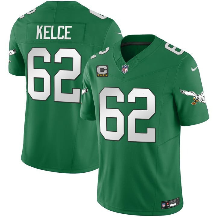 Jason Kelce Men's Philadelphia Eagles Kelly Green Vapor Limited Kelly Green Jersey - All Stitched