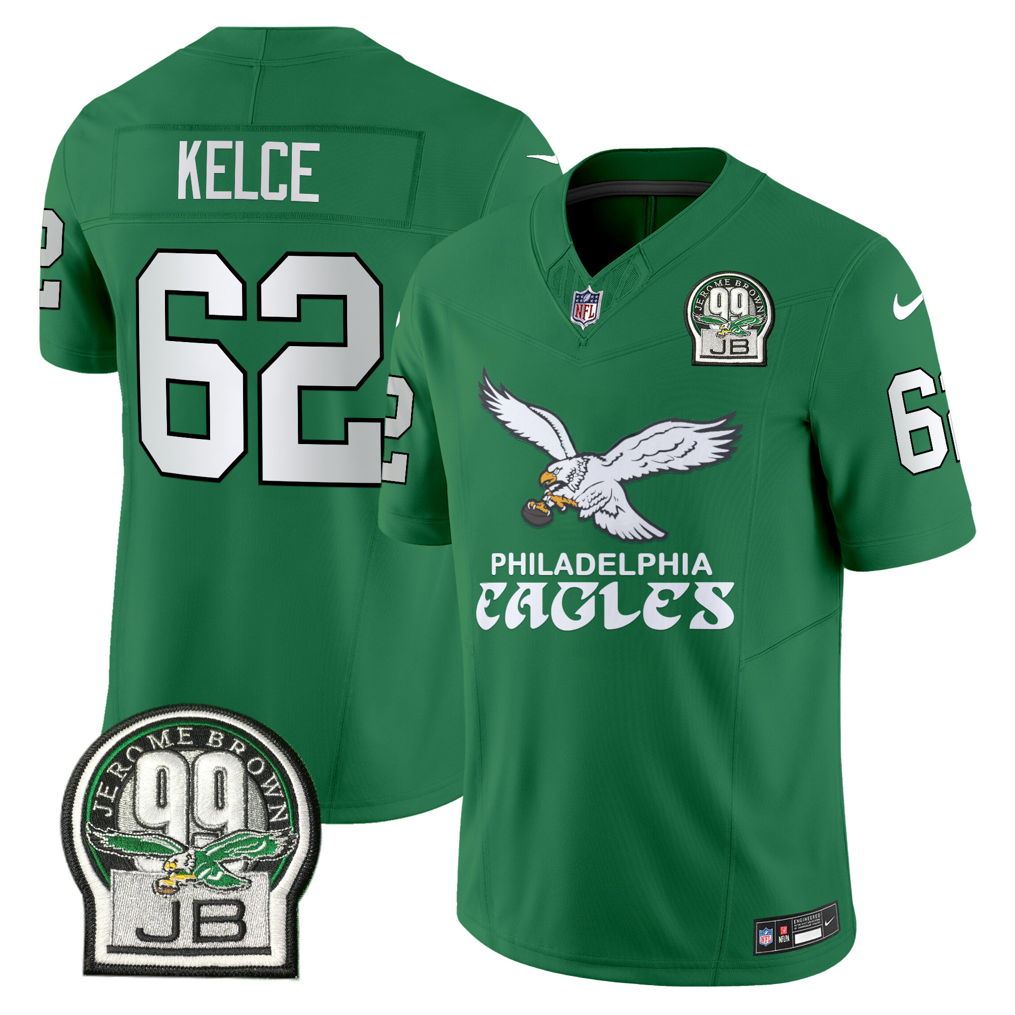 Jason Kelce Men's Philadelphia Eagles Kelly Green Vapor Limited Kelly Green Jersey - All Stitched