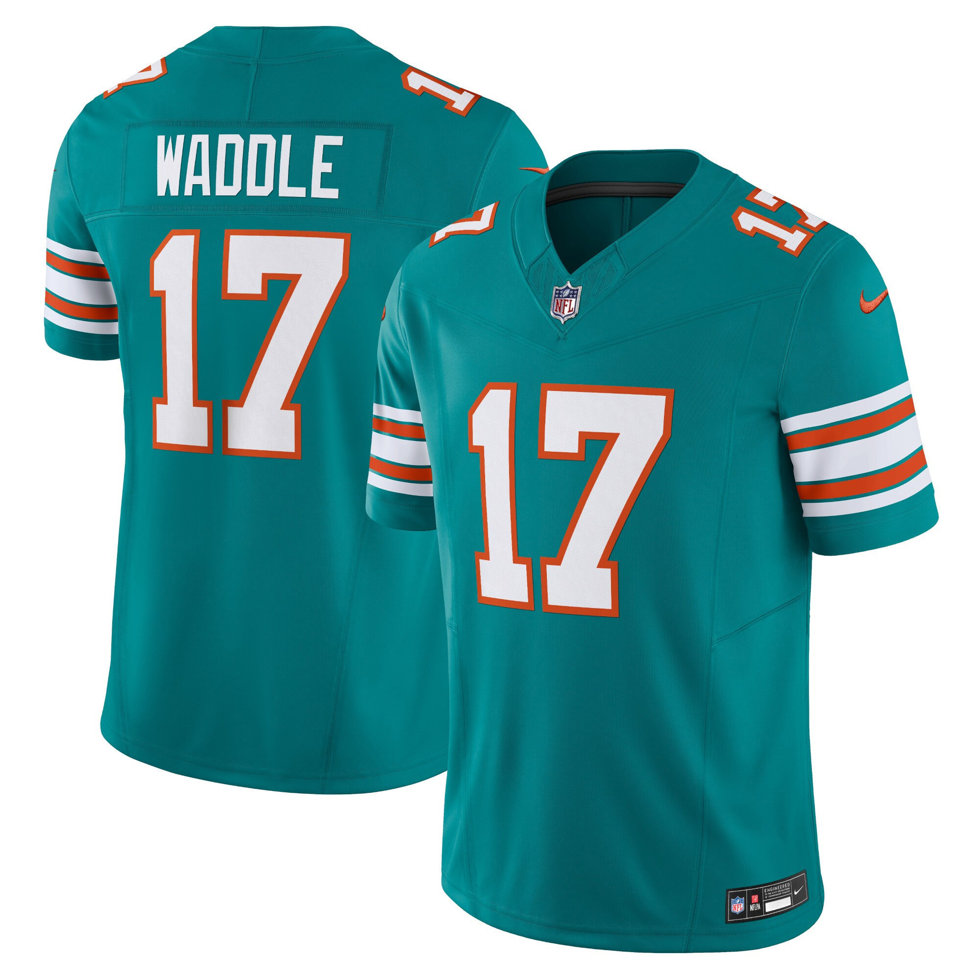 Jaylen Waddle Men's Miami Dolphins Vapor Limited Alternate Aqua Jersey - All Stitched