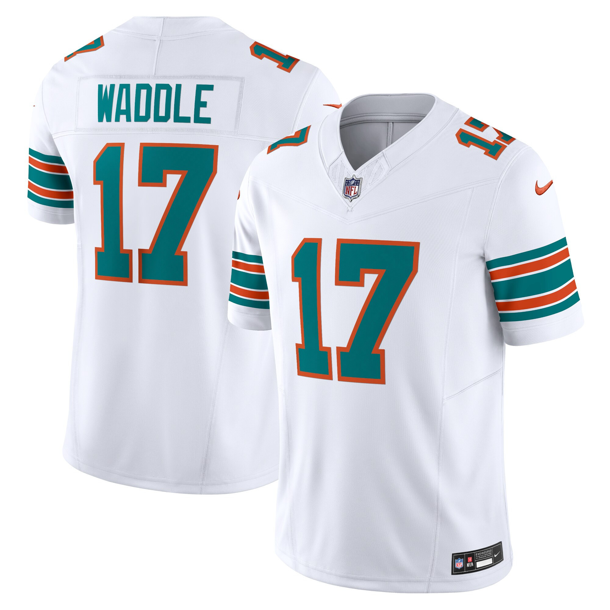 Jaylen Waddle Men's Miami Dolphins Vapor Limited Alternate White Jersey - All Stitched