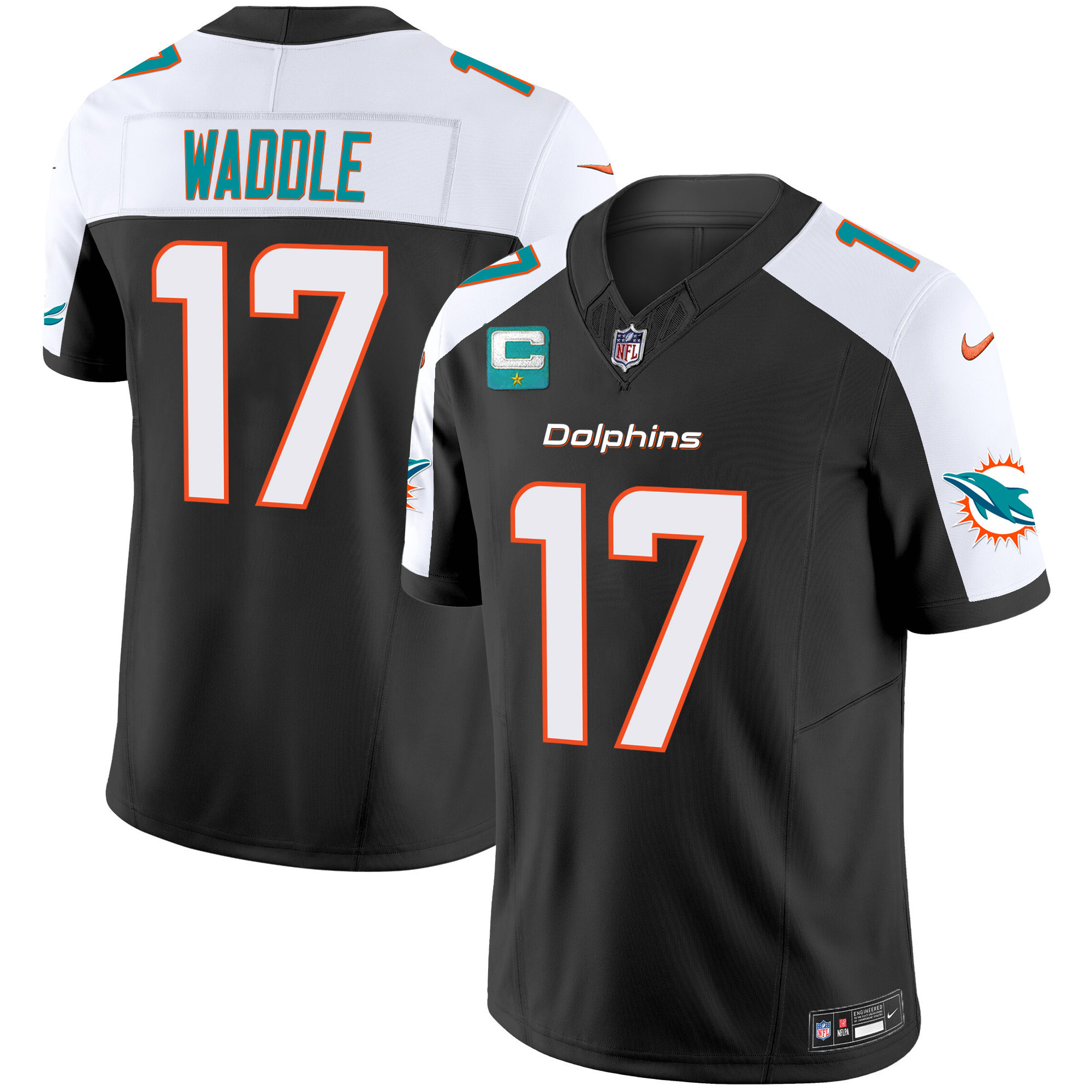 Jaylen Waddle Men's Miami Dolphins Vapor Limited Black Alternate Jersey - All Stitched