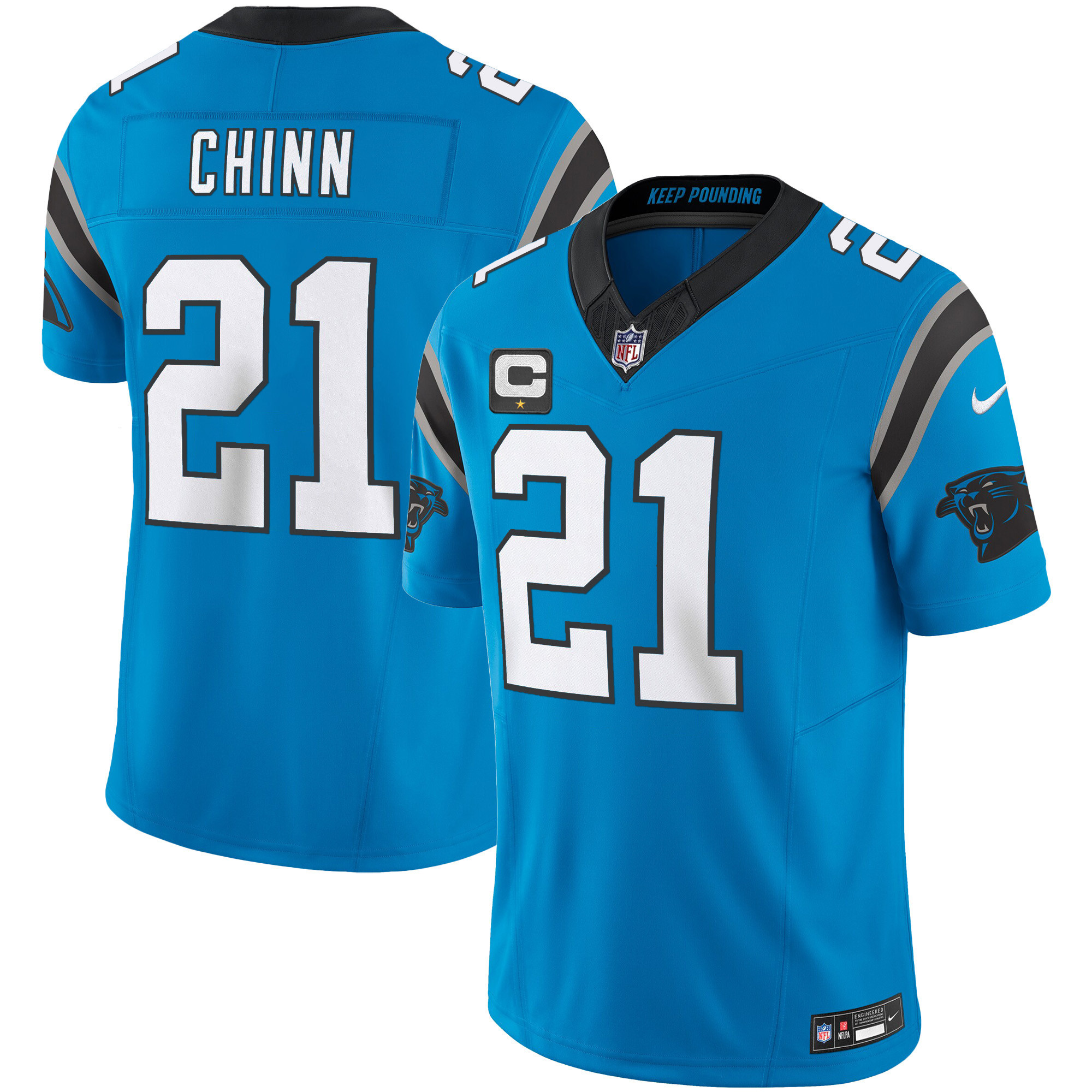 Jeremy Chinn Men's Carolina Panthers Vapor Limited Blue Jersey - All Stitched