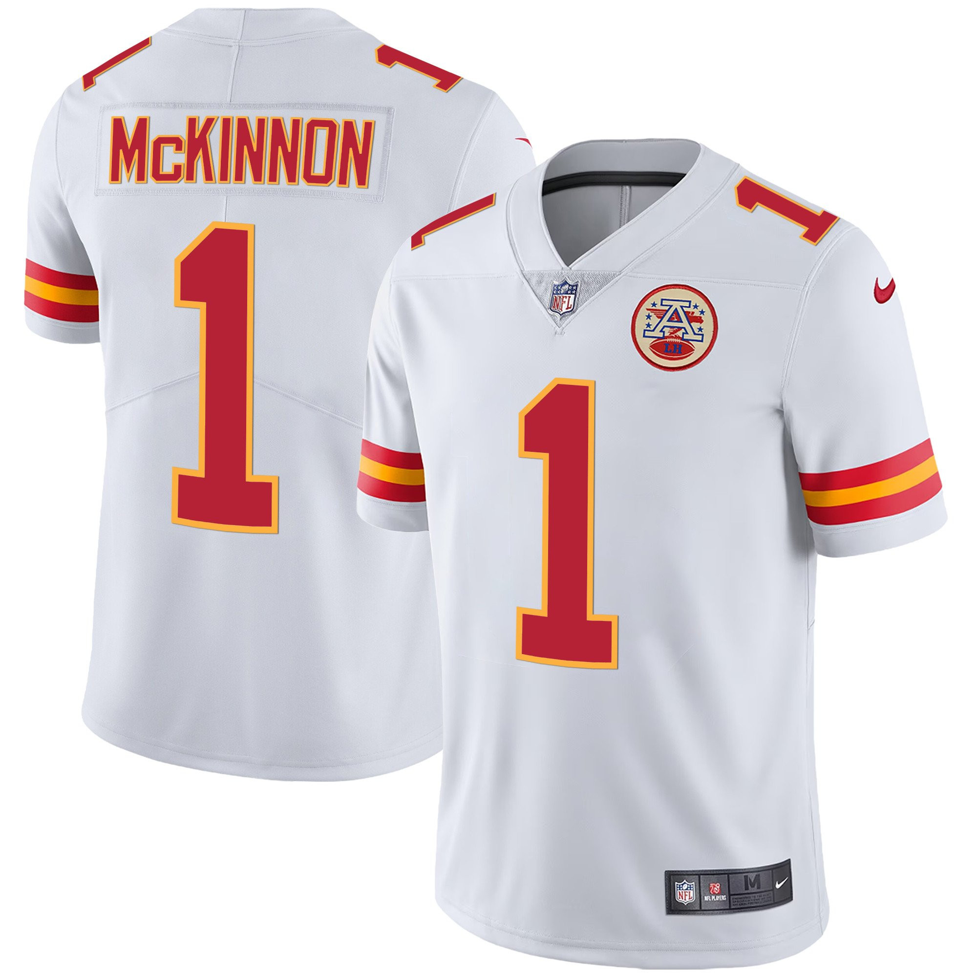 Jerick McKinnon Men's Kansas City Chiefs Player Vapor White Jersey - All Stitched