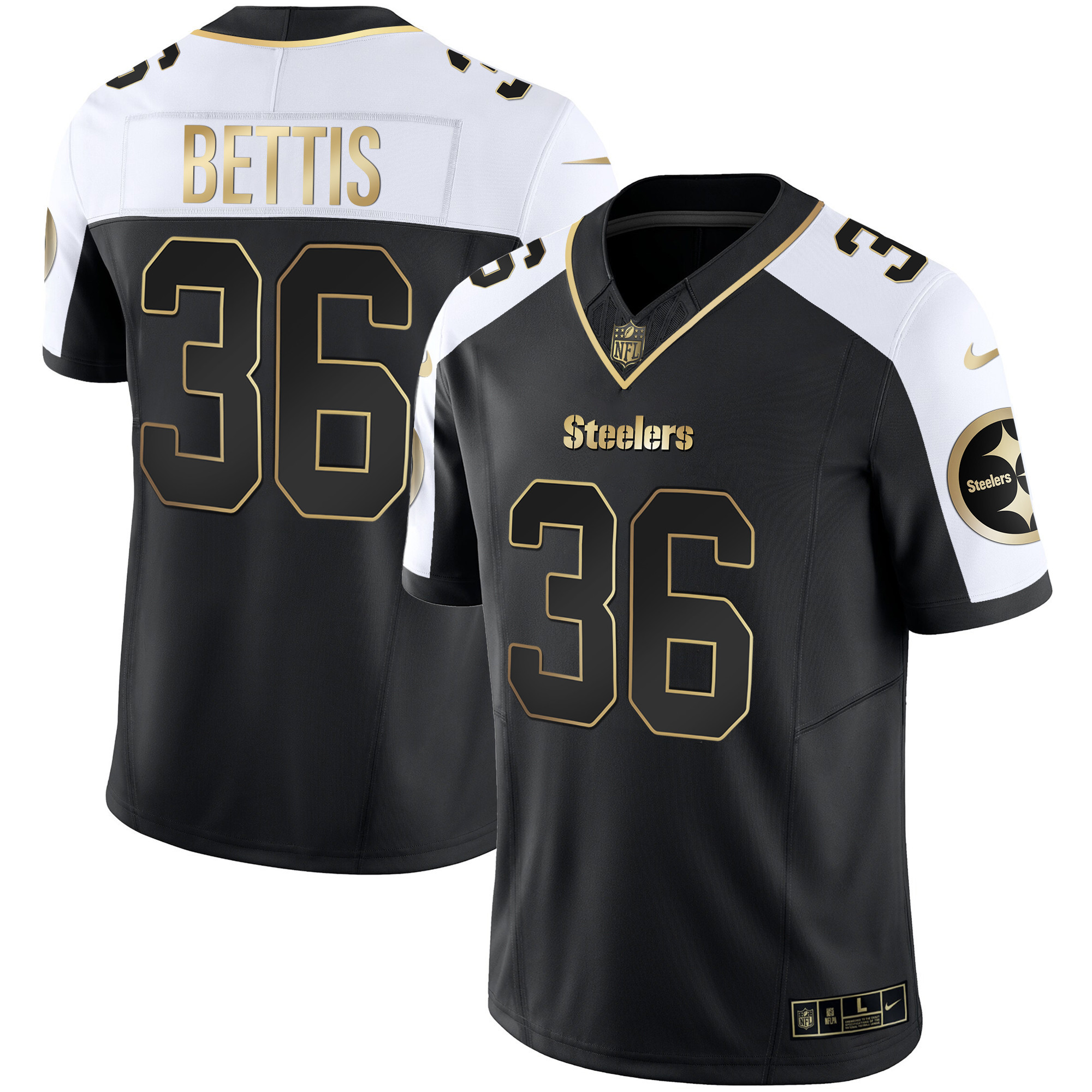 Jerome Bettis Men's Pittsburgh Steelers Gold Vapor Alternate Jersey - All Stitched