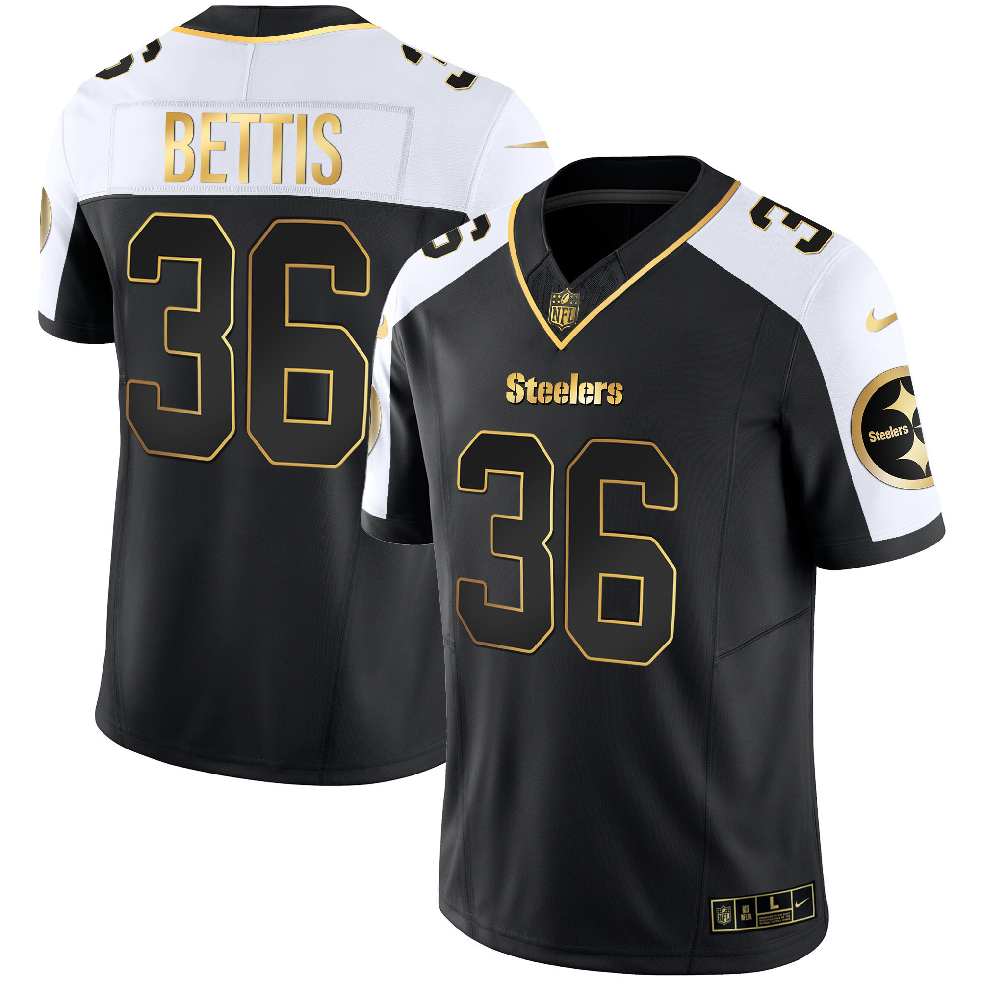 Jerome Bettis Men's Pittsburgh Steelers Gold Vapor Alternate Jersey - All Stitched