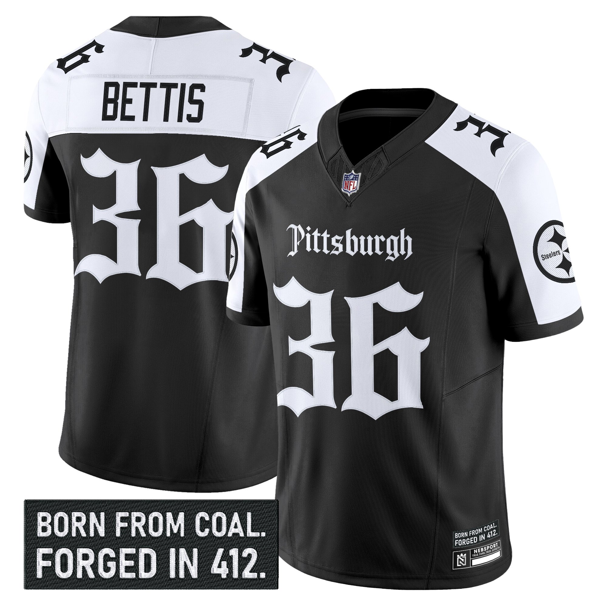 Jerome Bettis Men's Pittsburgh Steelers 'Gothic Steel City Edition' Vapor Limited Alternate Jersey - All Stitched