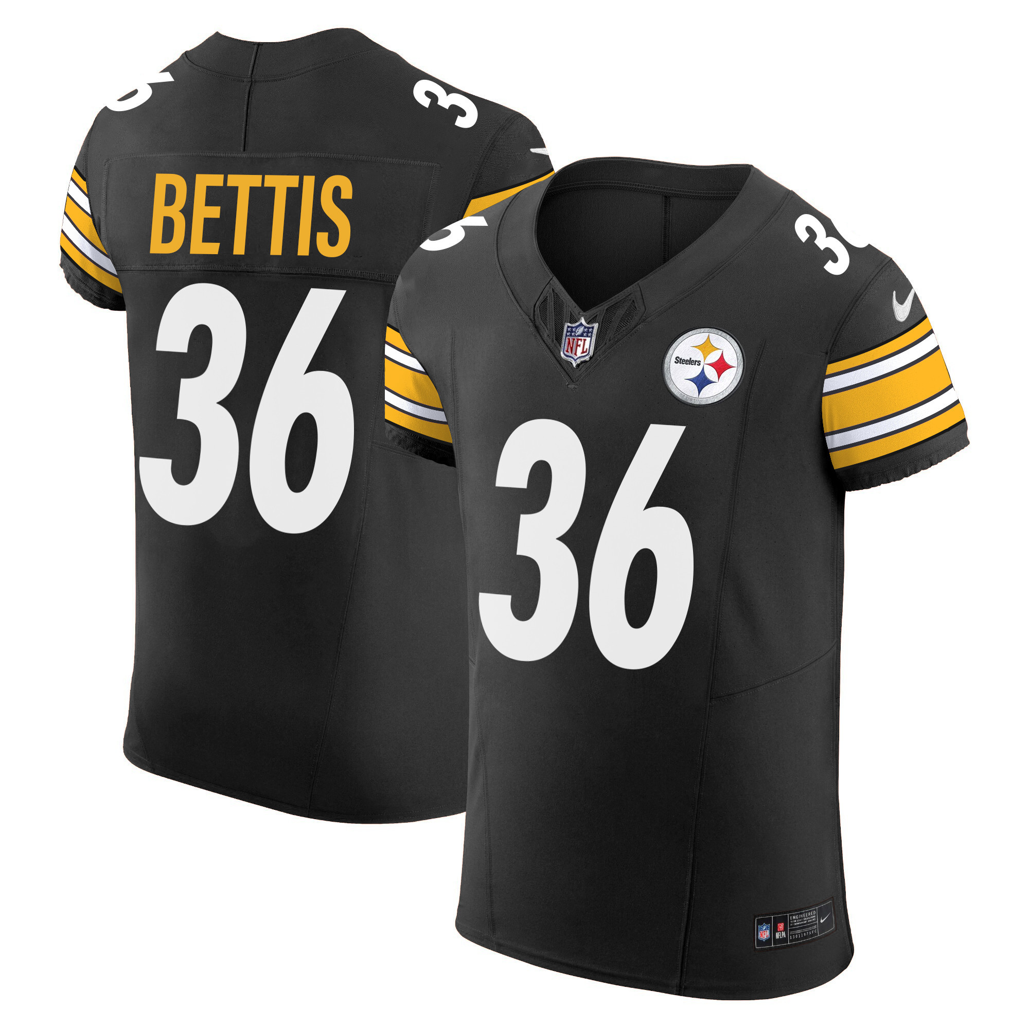 Jerome Bettis Men's Pittsburgh Steelers Vapor Elite Black Jersey - All Stitched