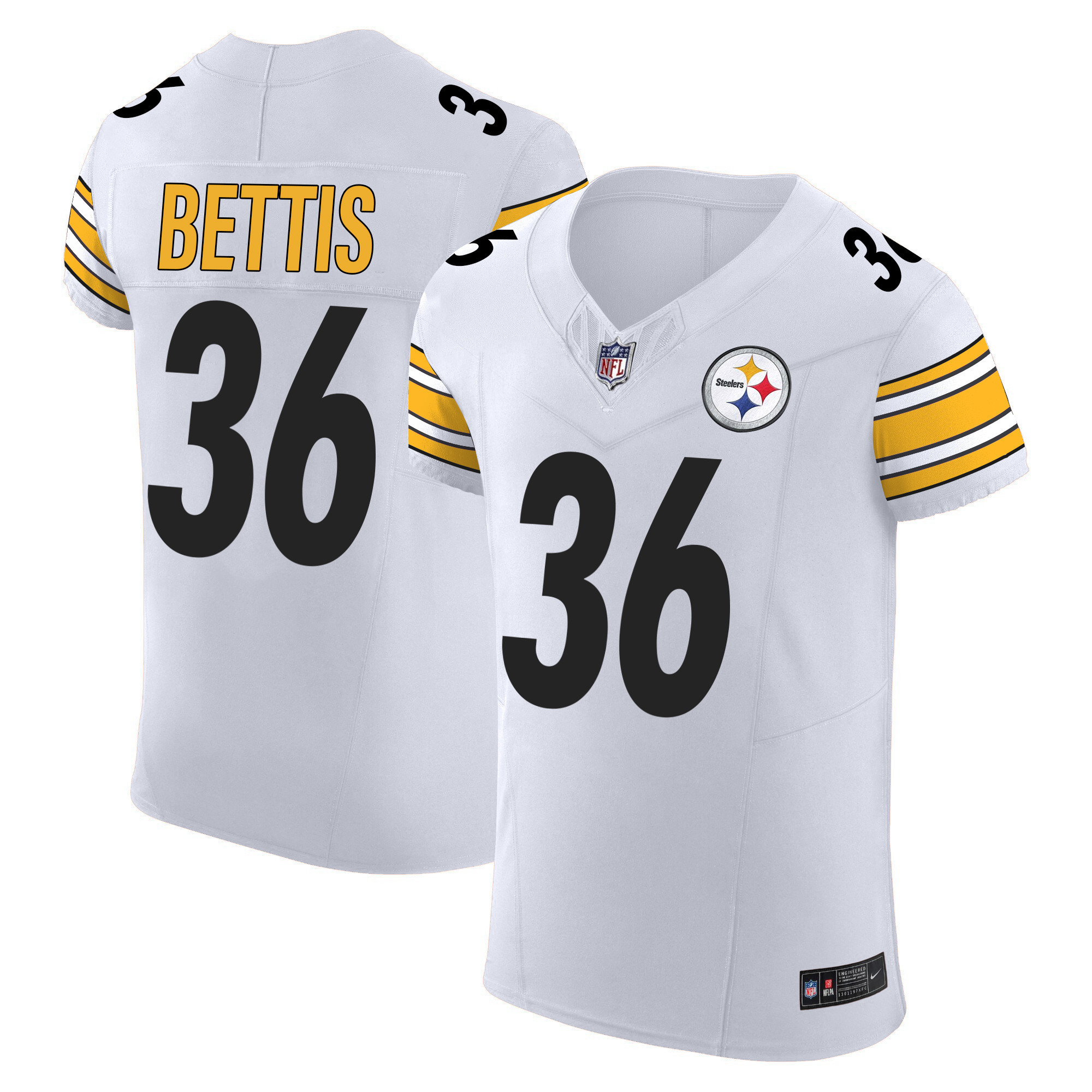 Jerome Bettis Men's Pittsburgh Steelers Vapor Elite White Jersey - All Stitched