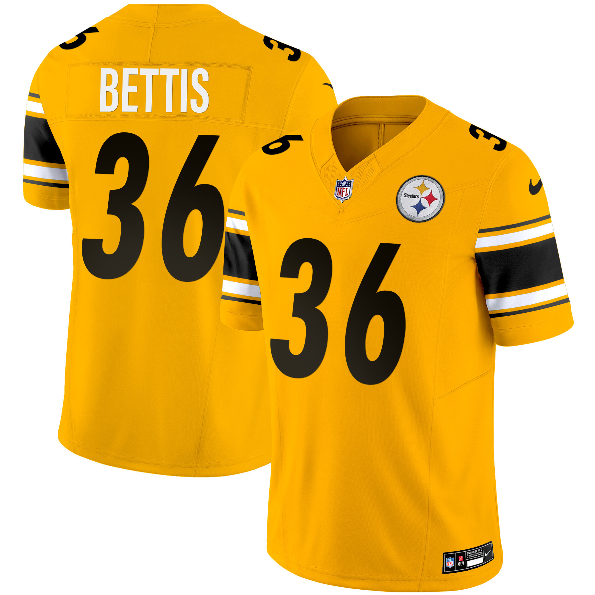 Jerome Bettis Men's Pittsburgh Steelers Vapor Limited Gold Jersey - All Stitched