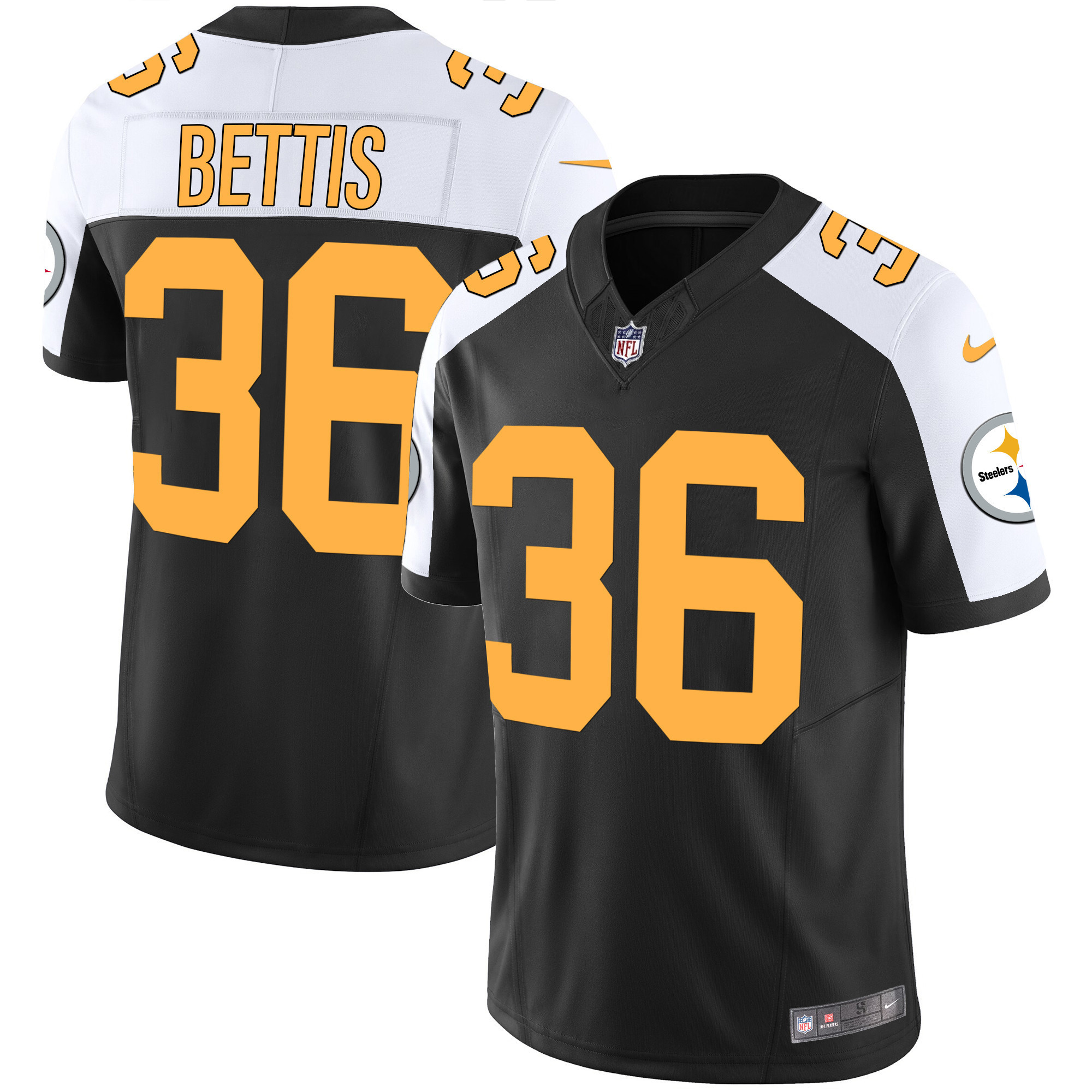 Jerome Bettis Men's Pittsburgh Steelers Vapor Limited Rush Alternate Jersey - All Stitched