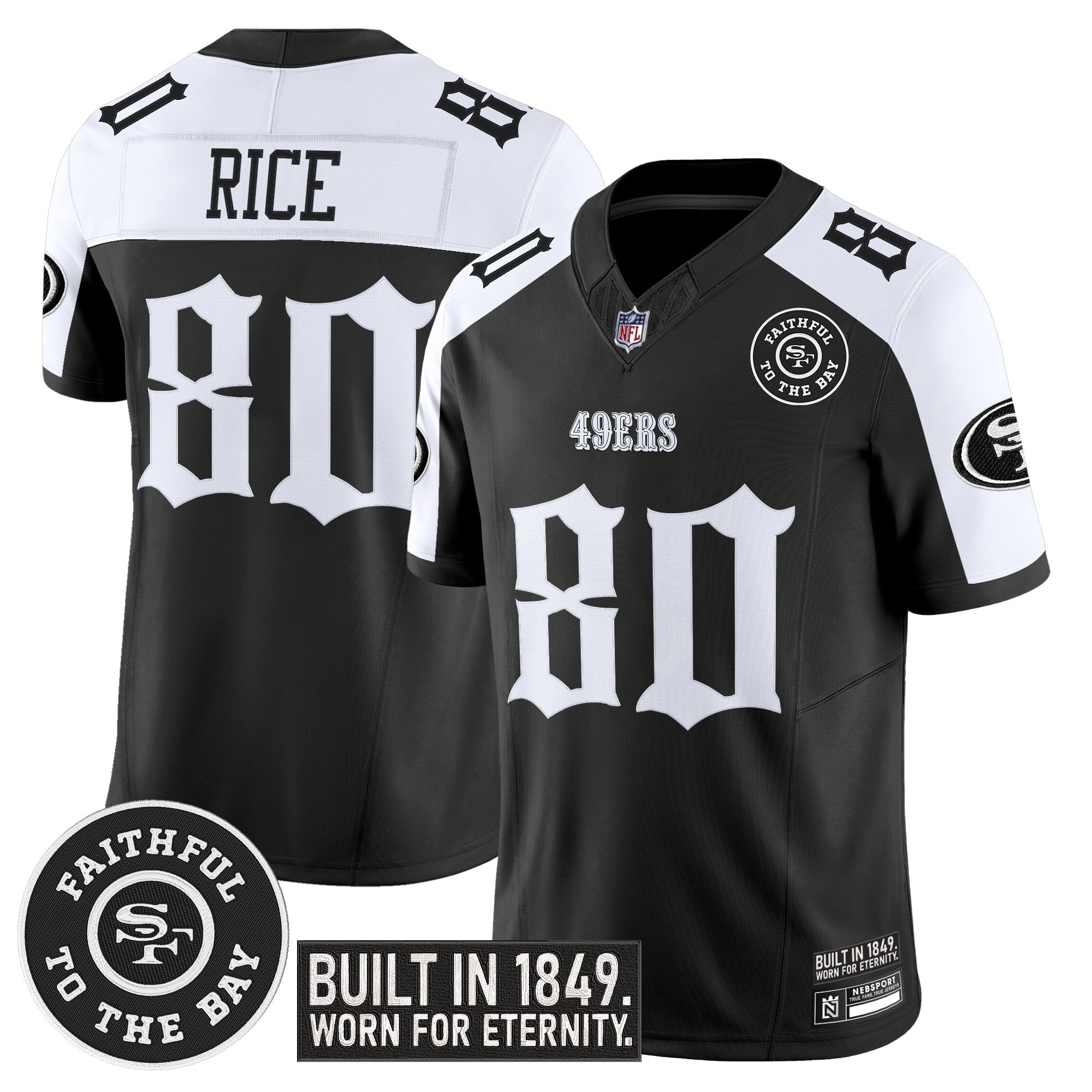 Jerry Rice Men's San Francisco 49ers 'Fog City Gothic Edition' Vapor Limited Alternate Jersey - All Stitched