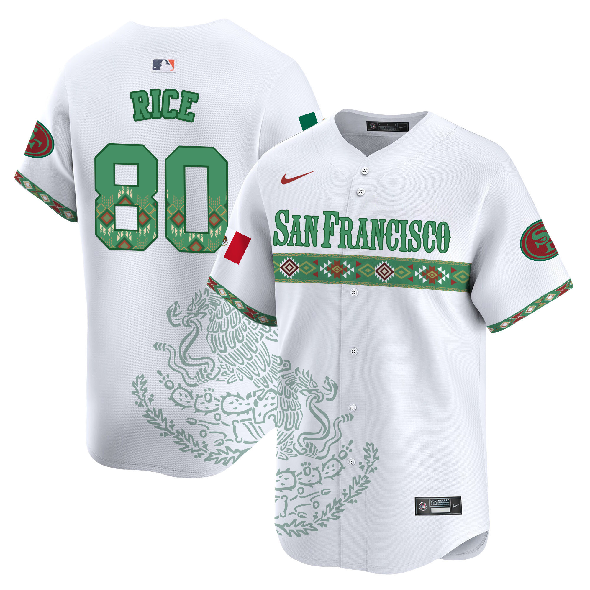 Jerry Rice Men's San Francisco 49ers Mexico Vapor Premier Limited Jersey - Printed White Jersey - All Stitched