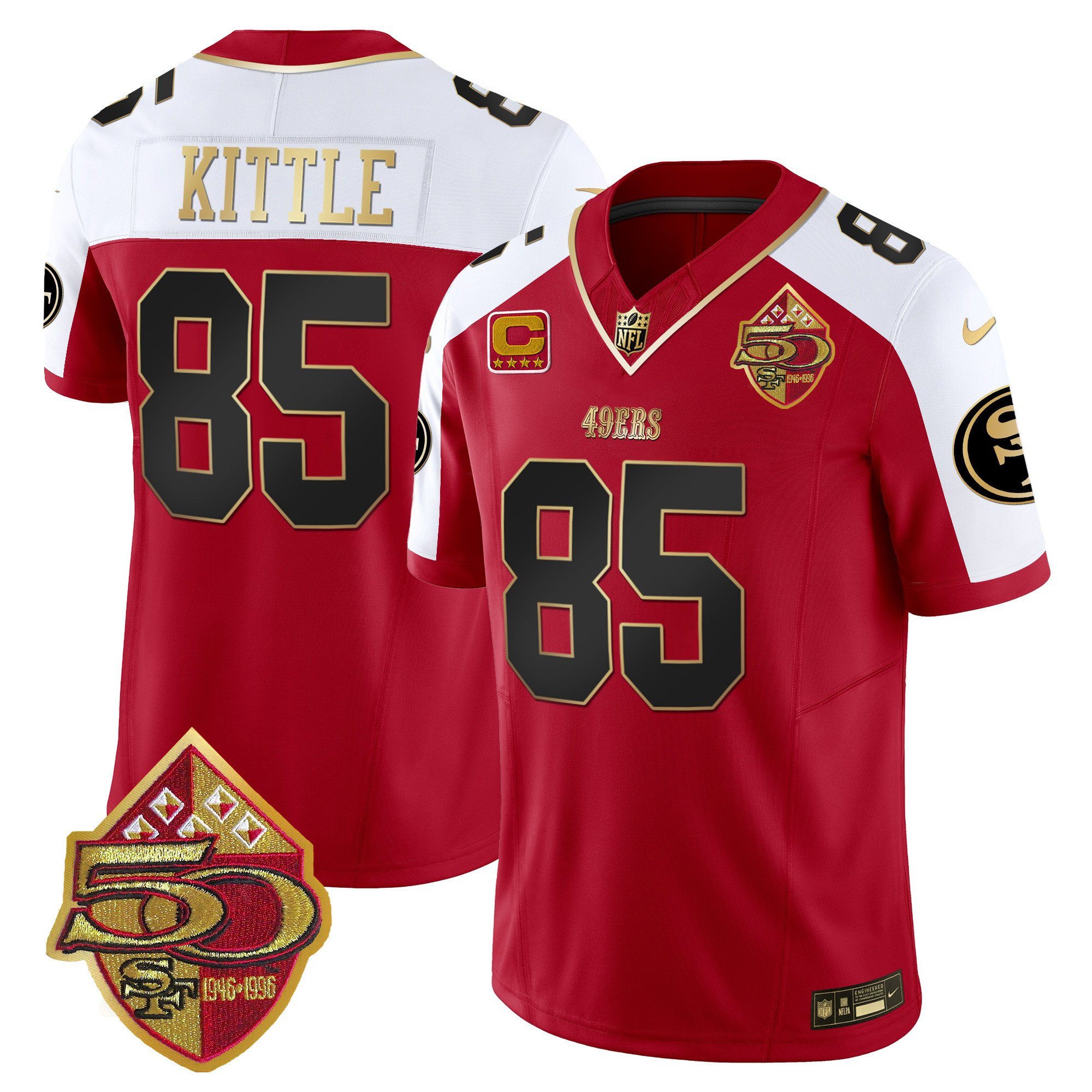 Jerry Rice San Francisco 49ers 50th Anniversary Patch Vapor Limited Alternate Jersey - All Stitched