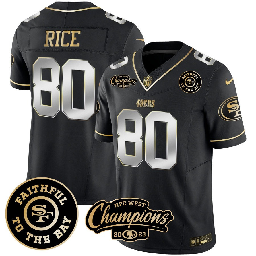 Jerry Rice San Francisco 49ers Vapor Limited NFC West Champs Black Jersey - All Stitched
