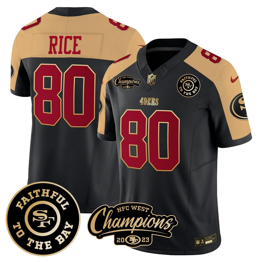 Jerry Rice San Francisco 49ers Vapor Limited NFC West Champs Black/Brown Jersey - All Stitched