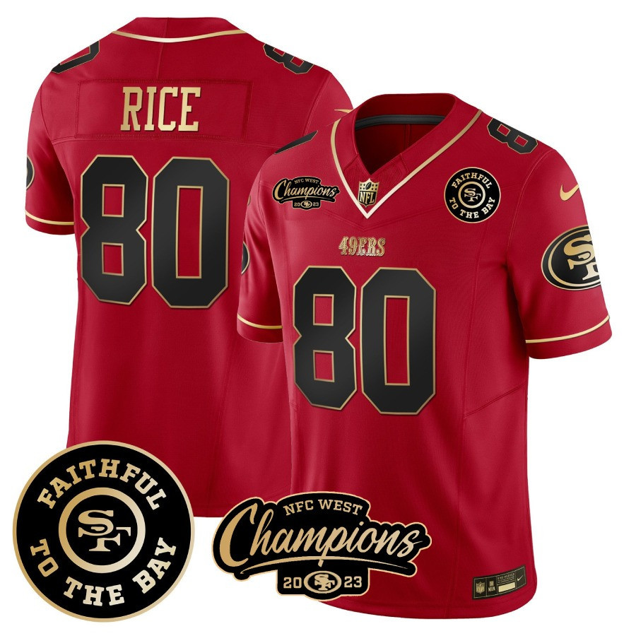 Jerry Rice San Francisco 49ers Vapor Limited NFC West Champs Red Jersey - All Stitched