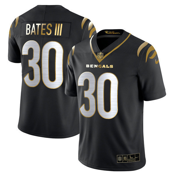 Jessie Bates III Youth's Cincinnati Bengals Player Vapor Limited Black Gold Jersey - All Stitched