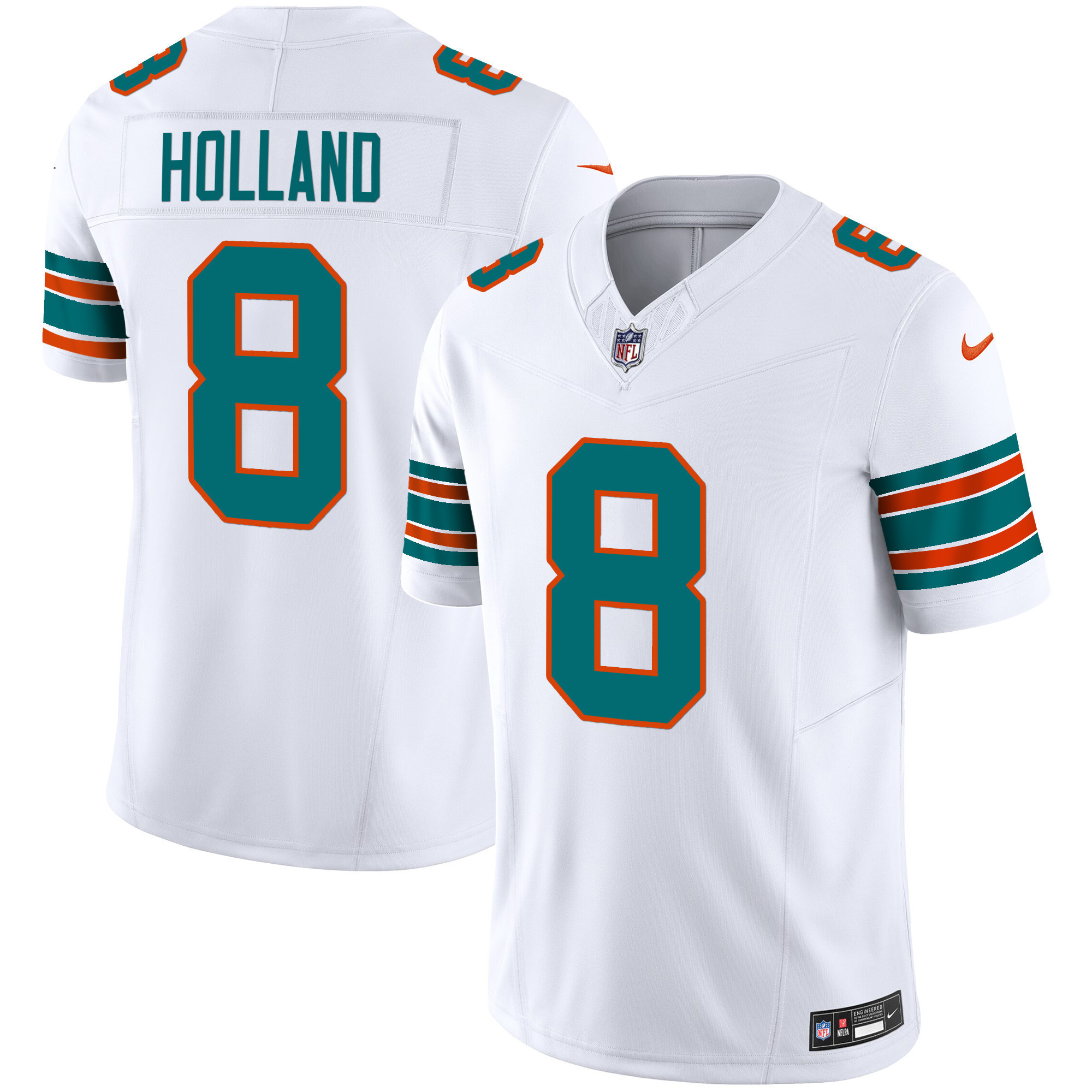Jevon Holland Men's Miami Dolphins Vapor Limited Alternate White Jersey - All Stitched