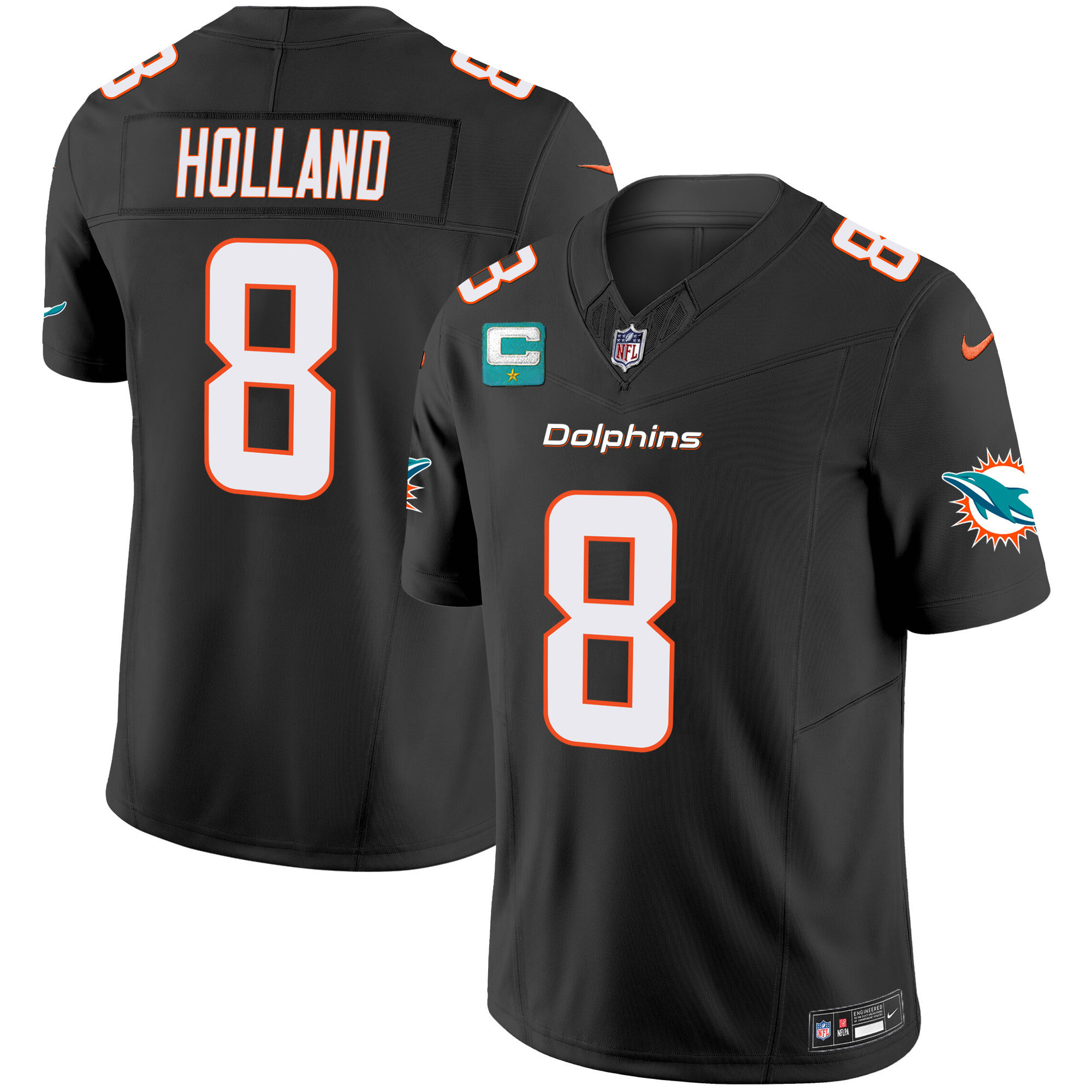 Jevon Holland Men's Miami Dolphins Vapor Limited Black Jersey - All Stitched