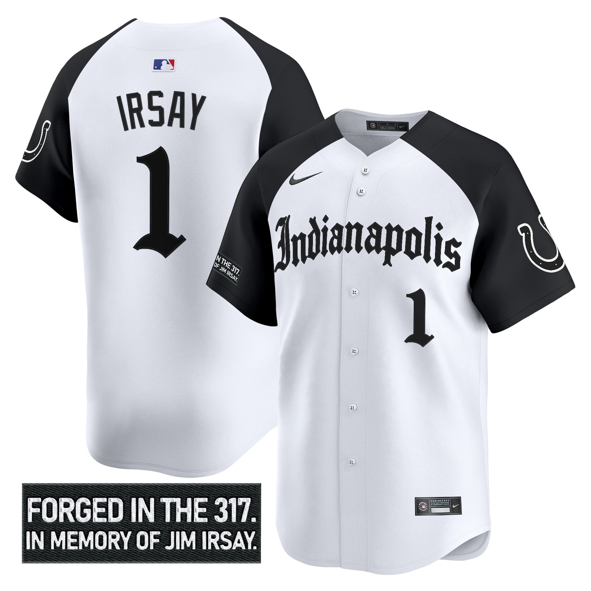 Jim Irsay Men's Indianapolis Colts 'Jim Irsay Tribute' Vapor Baseball Alternate Jersey - All Stitched