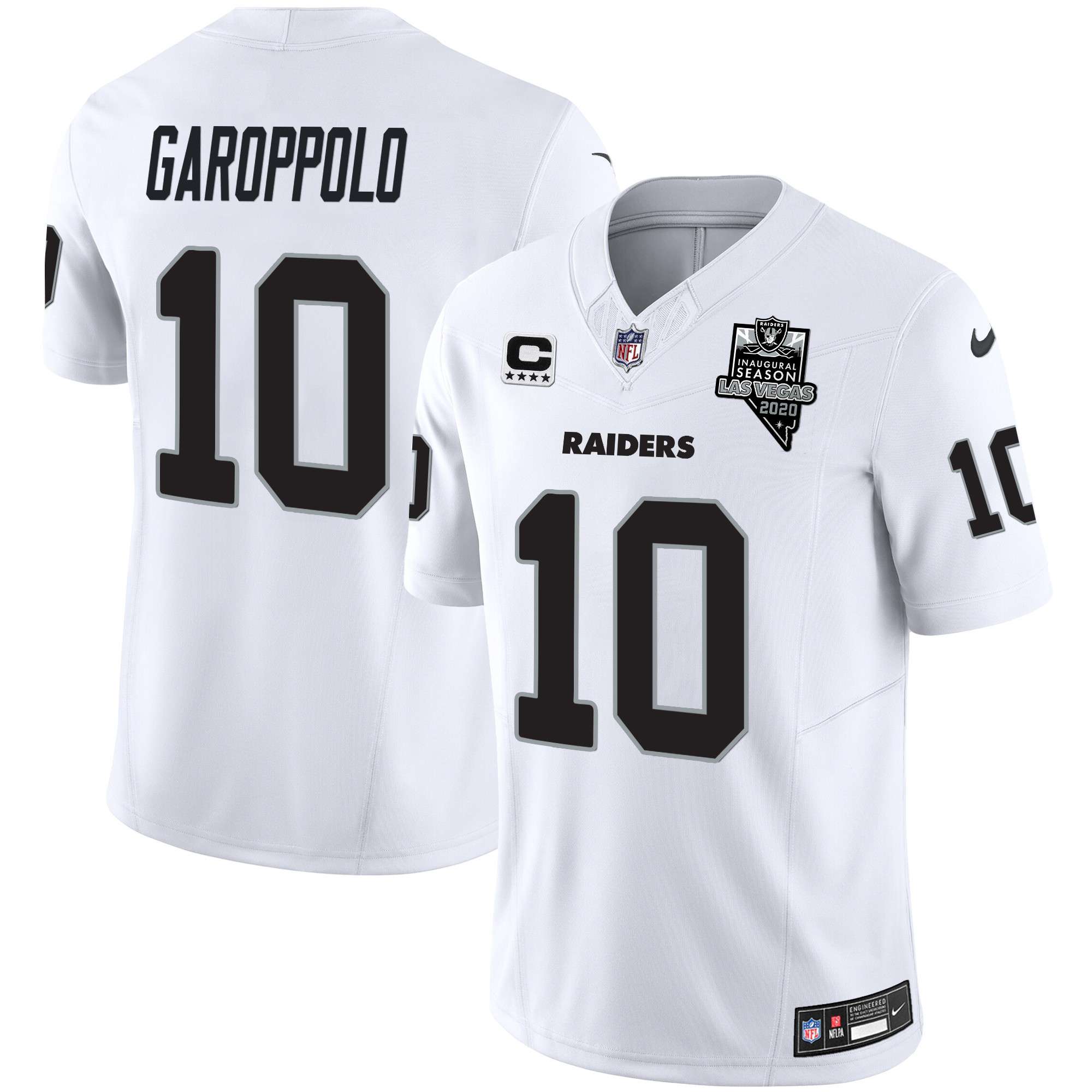 Jimmy Garoppolo Men's Las Vegas Raiders Vapor Limited White Jersey - All Stitched