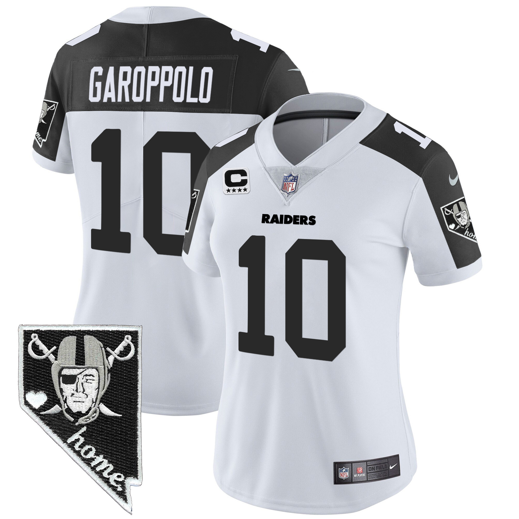 Jimmy Garoppolo Women's Las Vegas Raiders Nevada Home Patch Vapor Inverted Jersey - All Stitched