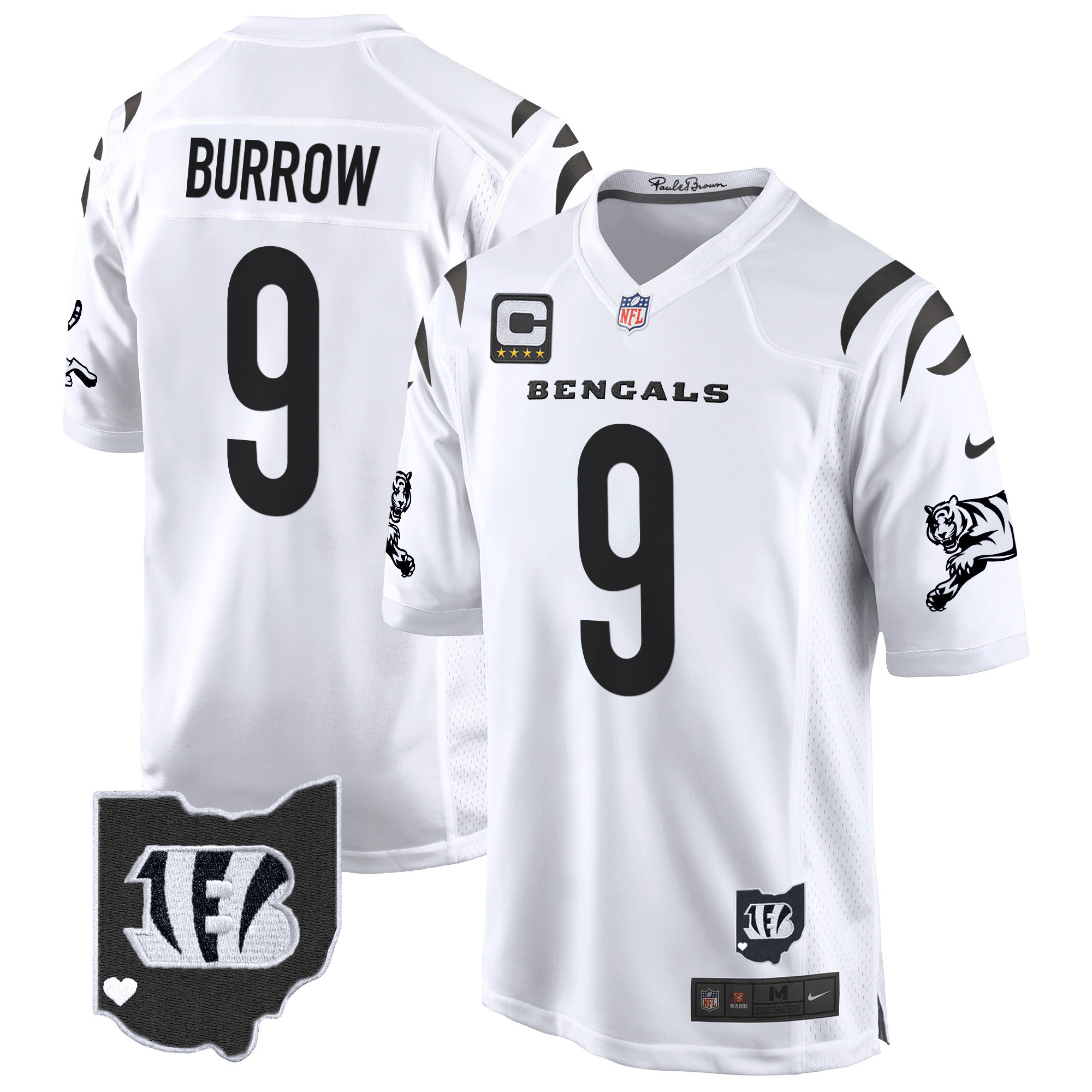 Joe Burrow Men's Cincinnati Bengals 2024 Game White Limited Jersey - All Stitched