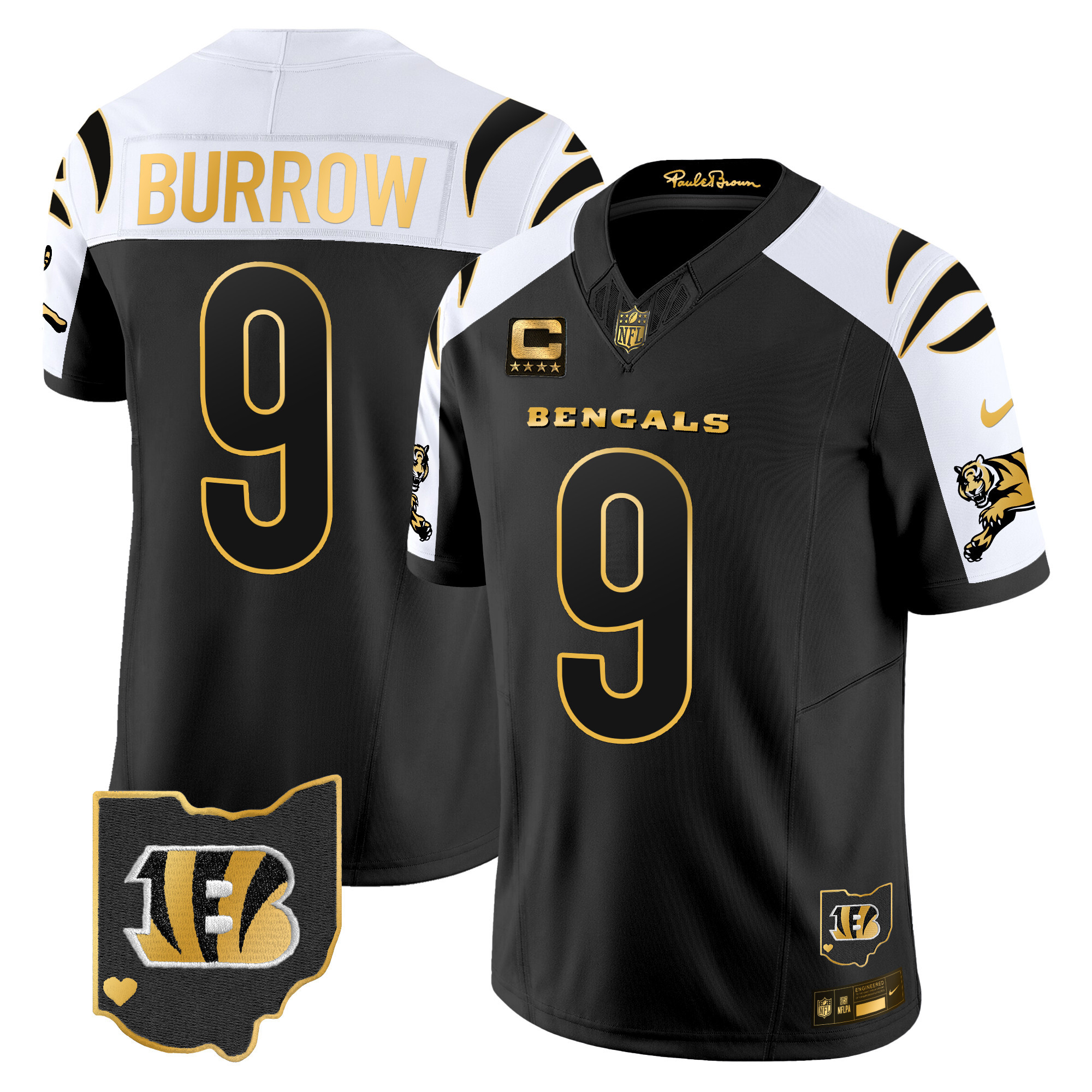 Joe Burrow Men's Cincinnati Bengals 2024 Gold Vapor Limited Alternate Jersey - All Stitched