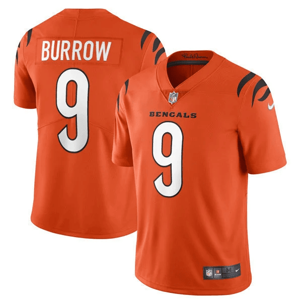Joe Burrow Men's Cincinnati Bengals Regular Vapor Orange Jersey - All Stitched