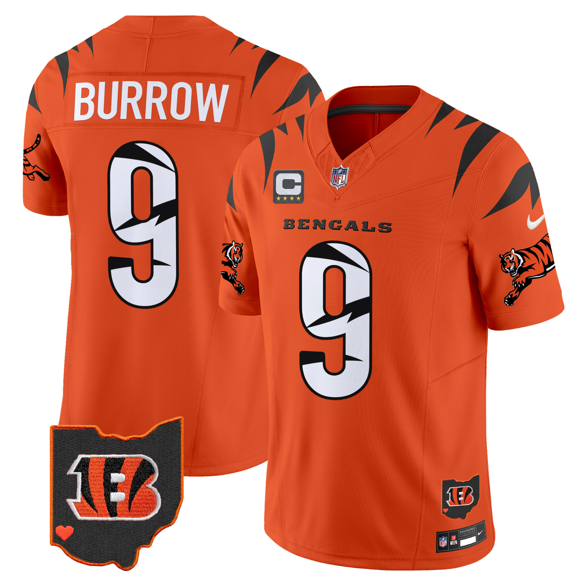 Joe Burrow Men's Cincinnati Bengals Special Vapor Limited Orange Jersey - All Stitched