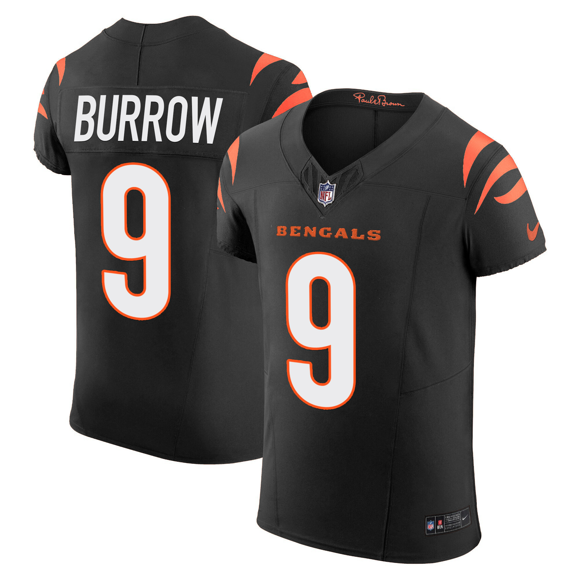 Joe Burrow Men's Cincinnati Bengals Vapor Elite Black Jersey - All Stitched
