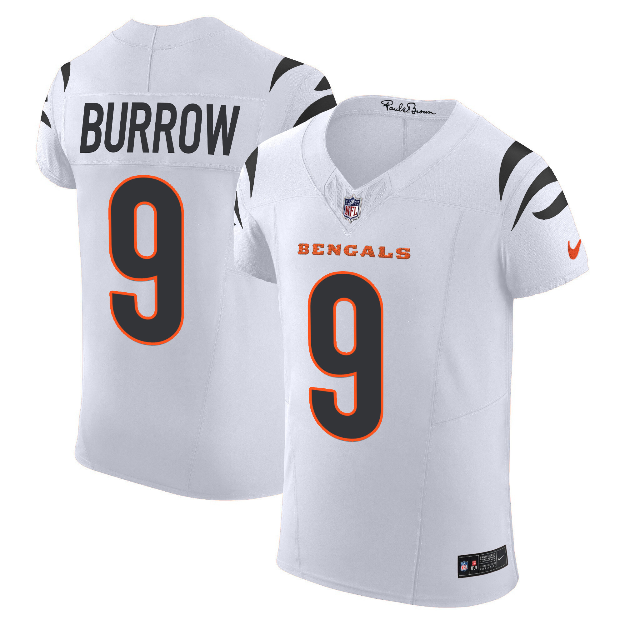 Joe Burrow Men's Cincinnati Bengals Vapor Elite White Jersey - All Stitched