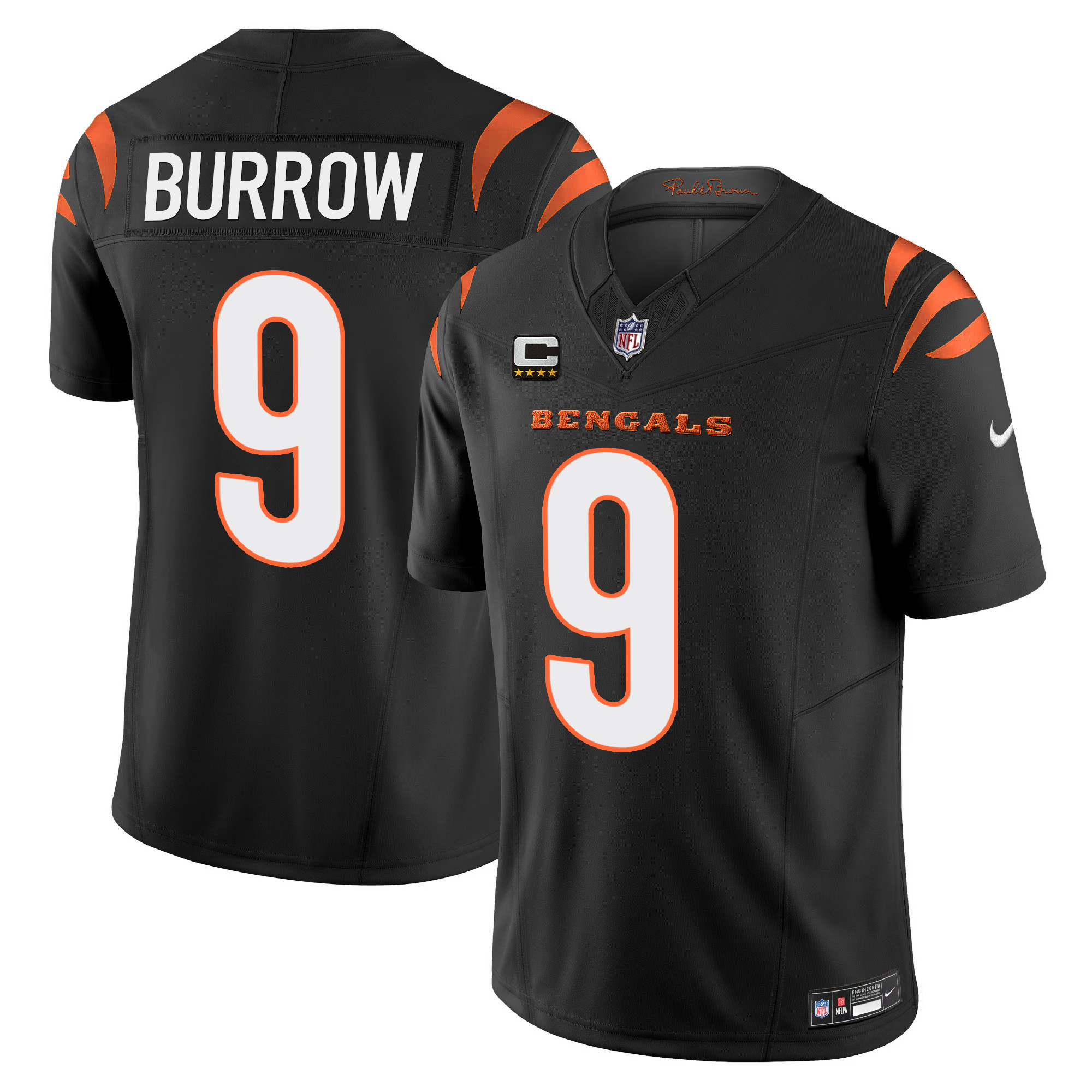 Joe Burrow Men's Cincinnati Bengals Vapor Limited Black Jersey - All Stitched