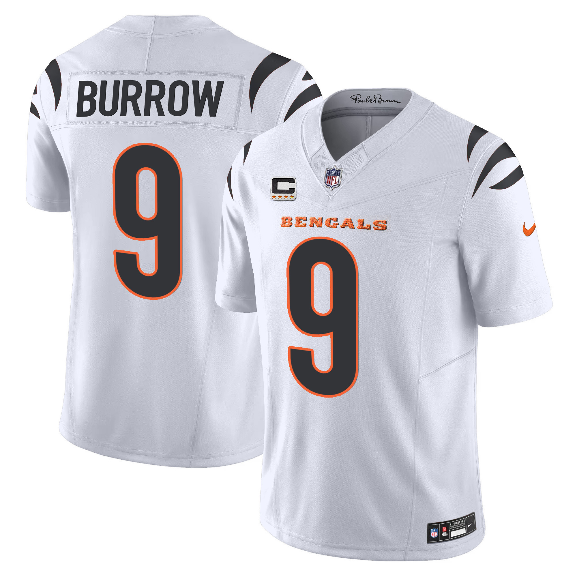Joe Burrow Men's Cincinnati Bengals Vapor Limited White Jersey - All Stitched