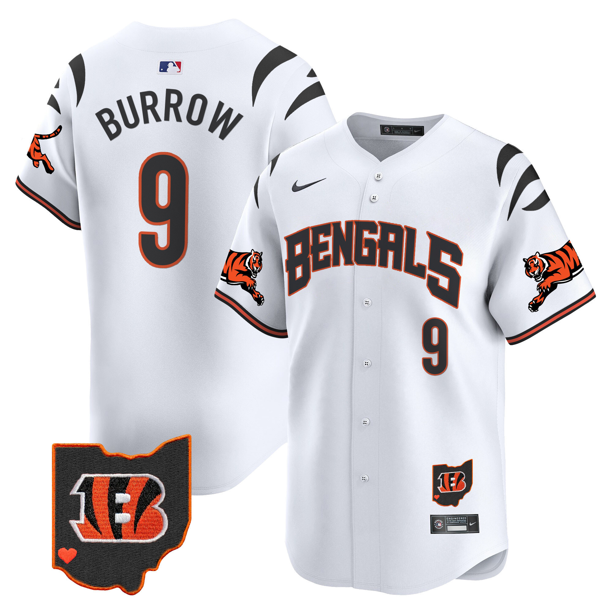 Joe Burrow Men's Cincinnati Bengals Vapor Premier Limited White Jersey - All Stitched