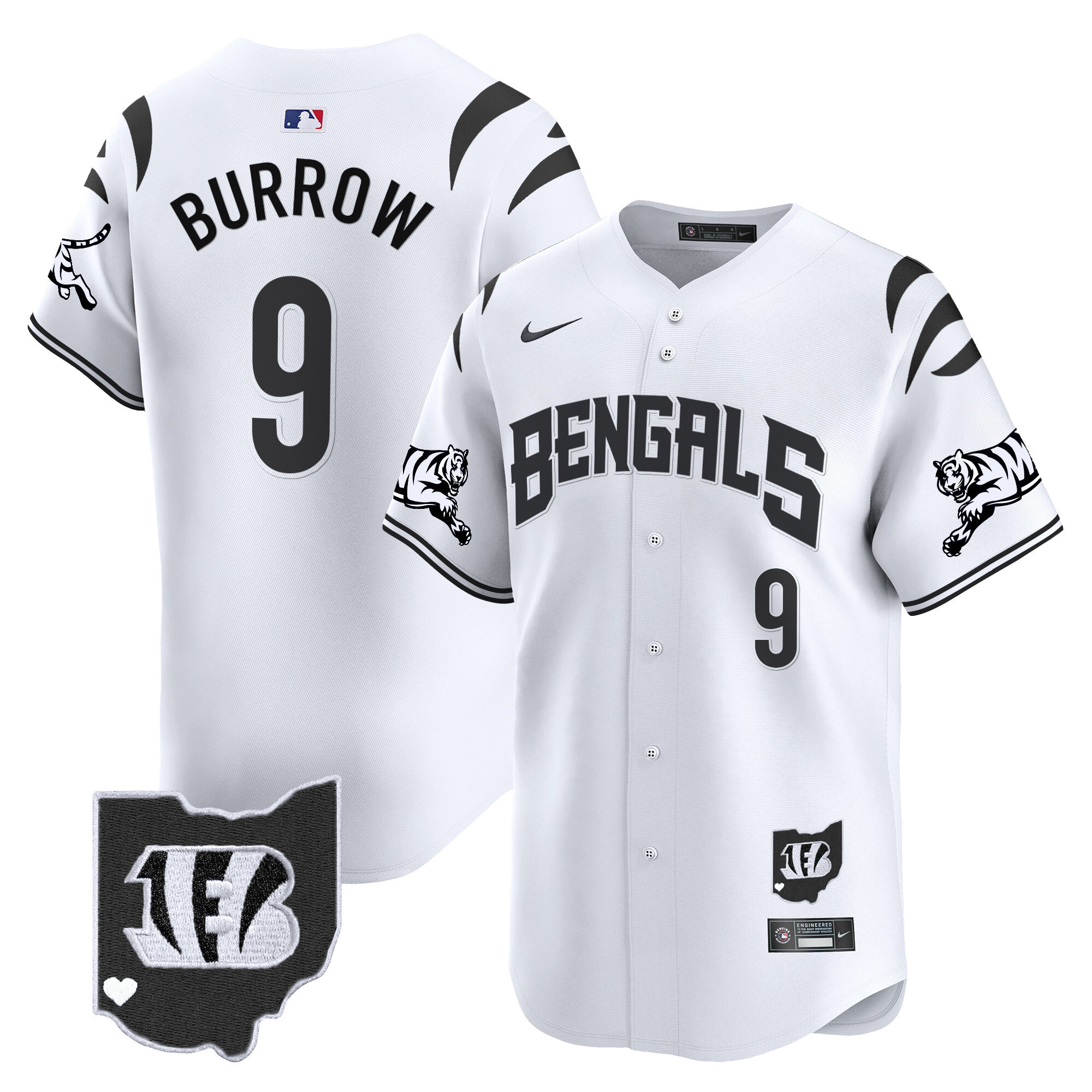 Joe Burrow Men's Cincinnati Bengals Vapor Premier Limited White Limited Jersey - All Stitched