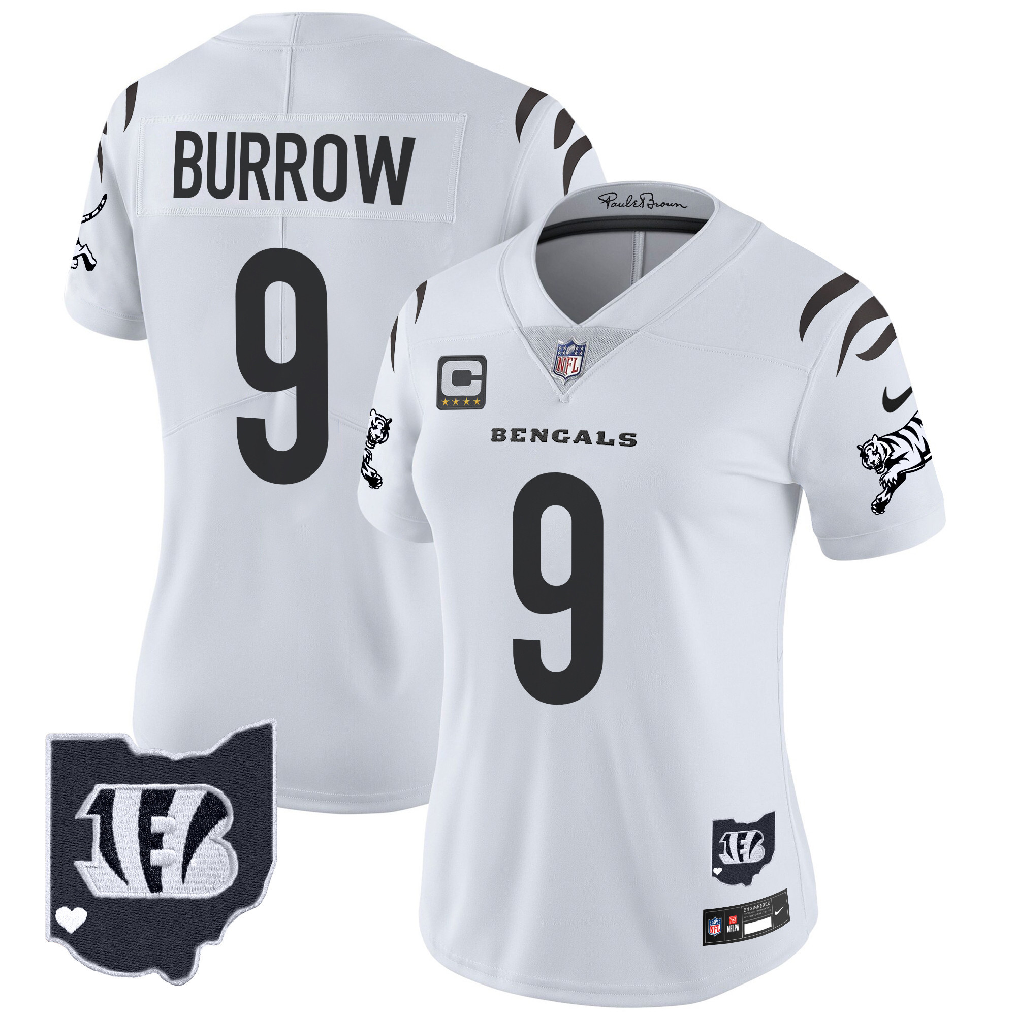 Joe Burrow Women's Cincinnati Bengals 2024 Vapor Limited White Limited Jersey - All Stitched