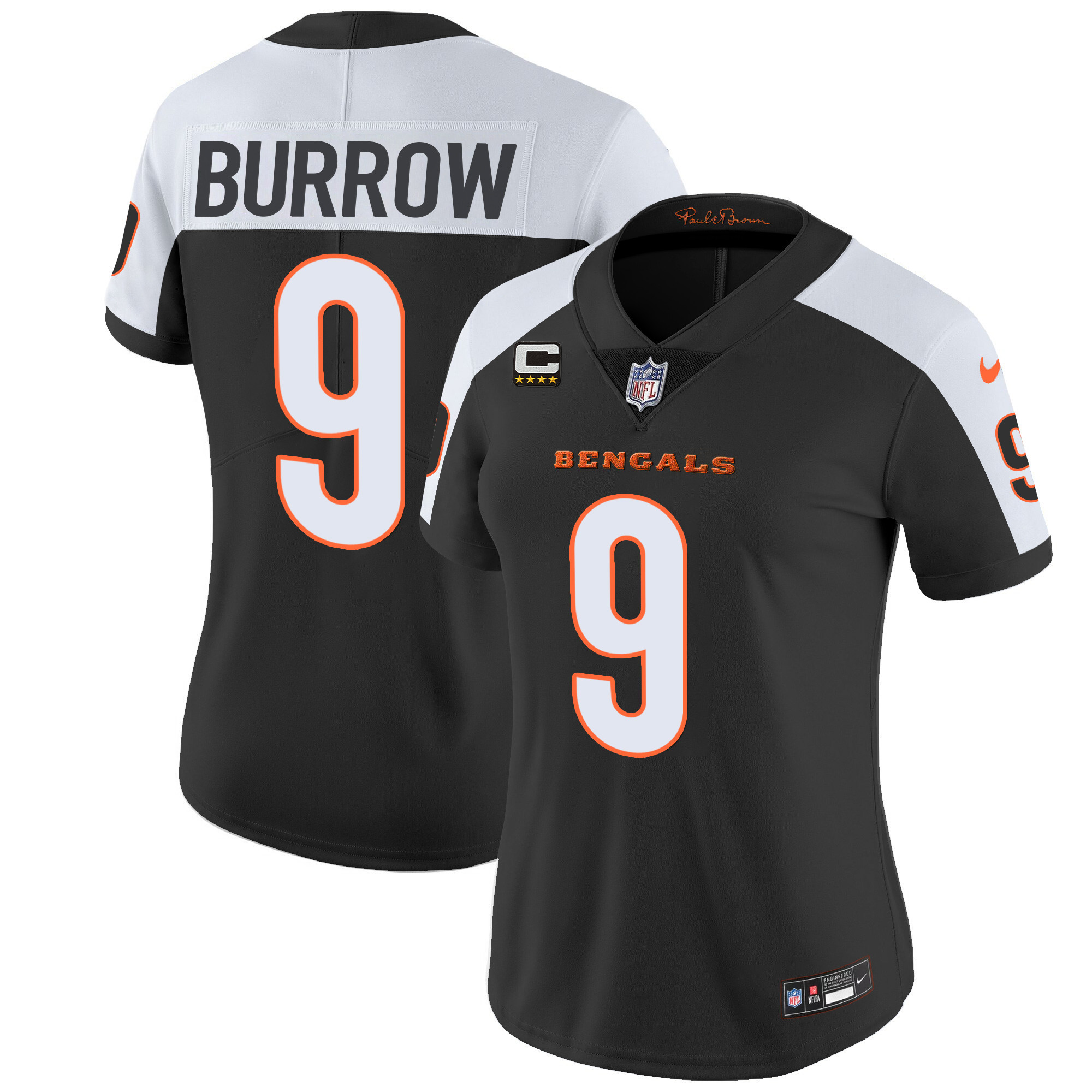 Joe Burrow Women's Cincinnati Bengals Vapor Limited Alternate Jersey - All Stitched