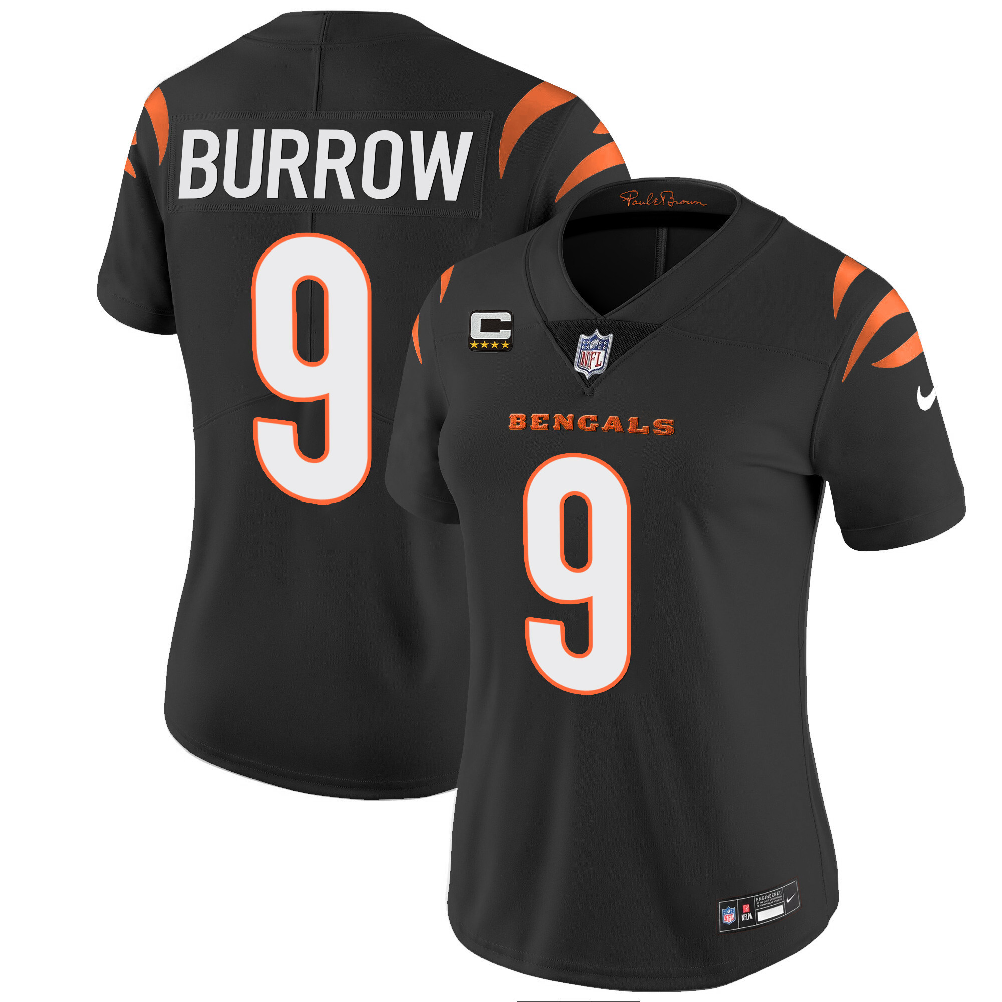 Joe Burrow Women's Cincinnati Bengals Vapor Limited Black Jersey - All Stitched