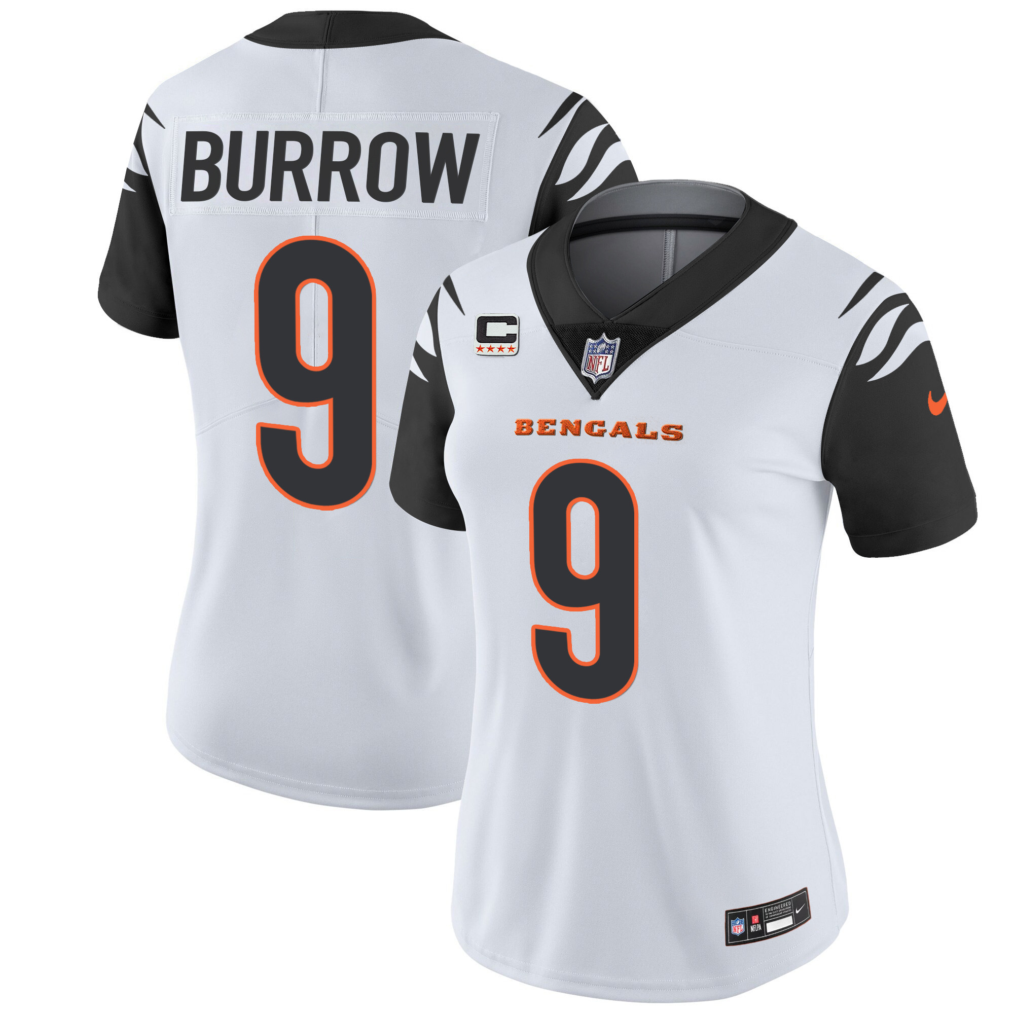 Joe Burrow Women's Cincinnati Bengals Vapor Limited Color Rush Jersey - All Stitched