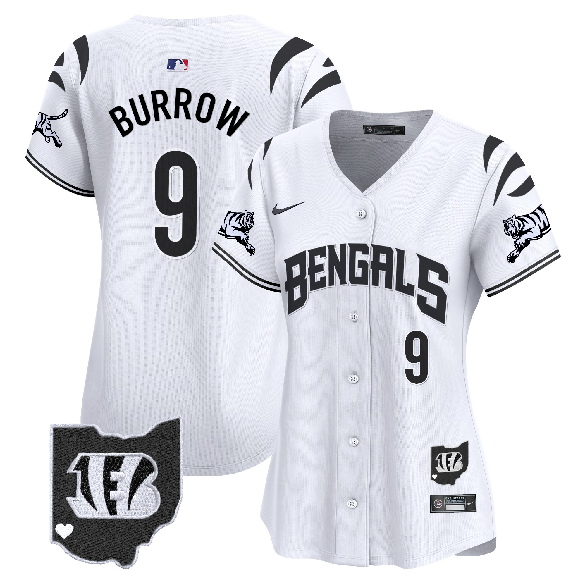 Joe Burrow Women's Cincinnati Bengals Vapor Premier Limited White Limited Jersey - All Stitched