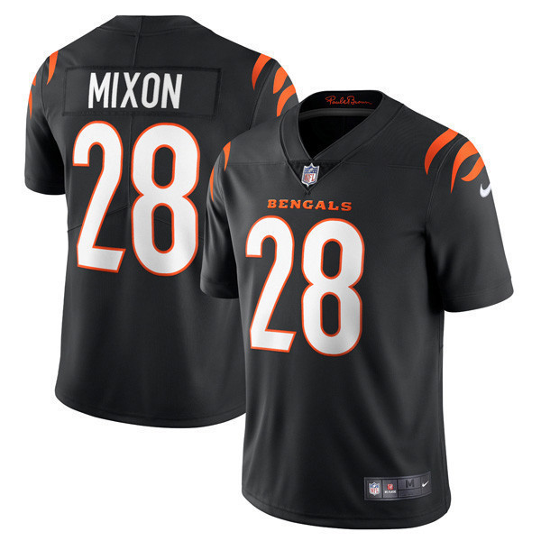 Joe Mixon Men's Cincinnati Bengals Player Vapor Limited Black Jersey - All Stitched