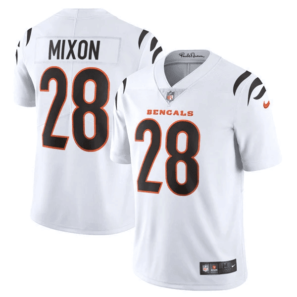 Joe Mixon Men's Cincinnati Bengals Regular Vapor White Jersey - All Stitched
