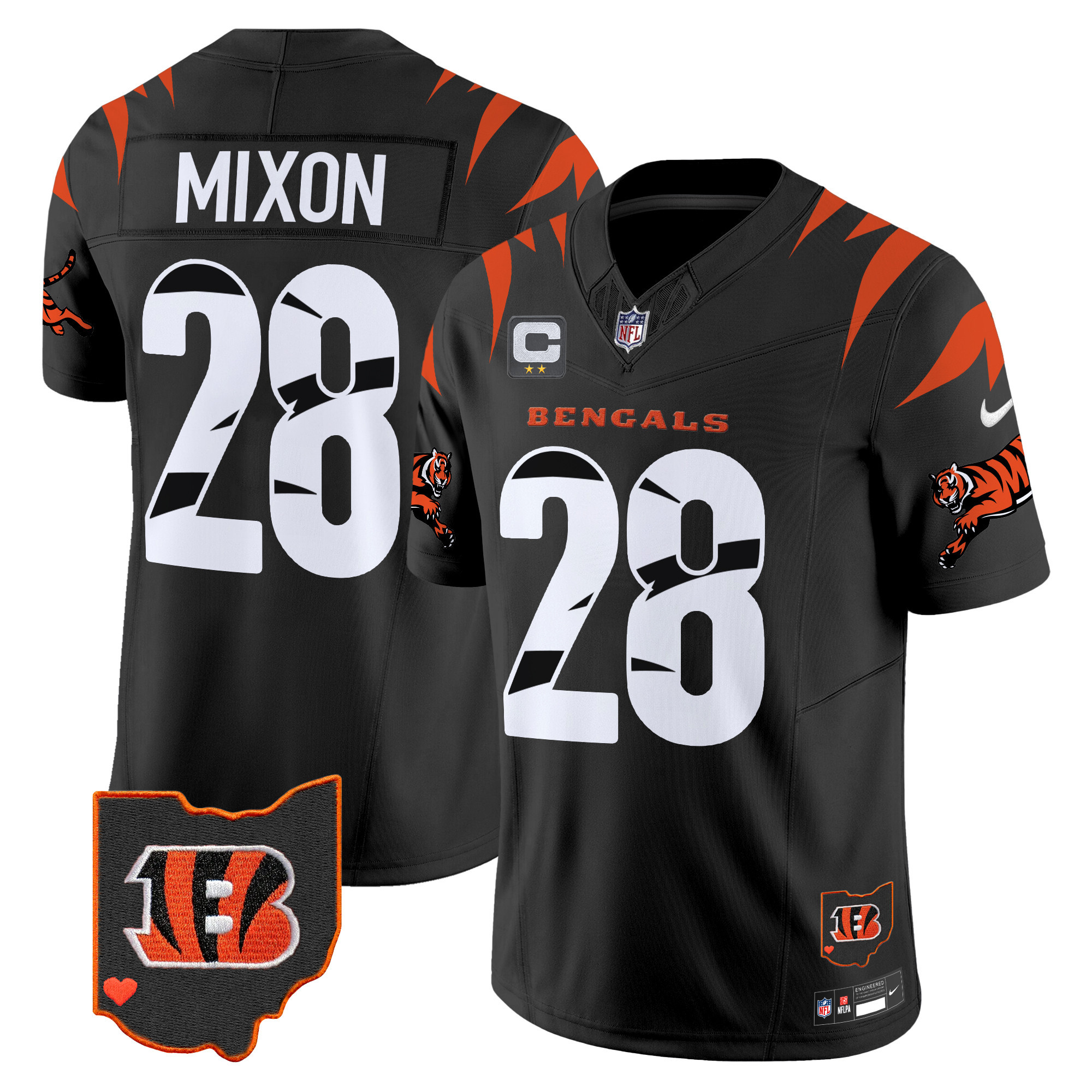 Joe Mixon Men's Cincinnati Bengals Special Vapor Limited Black Jersey - All Stitched
