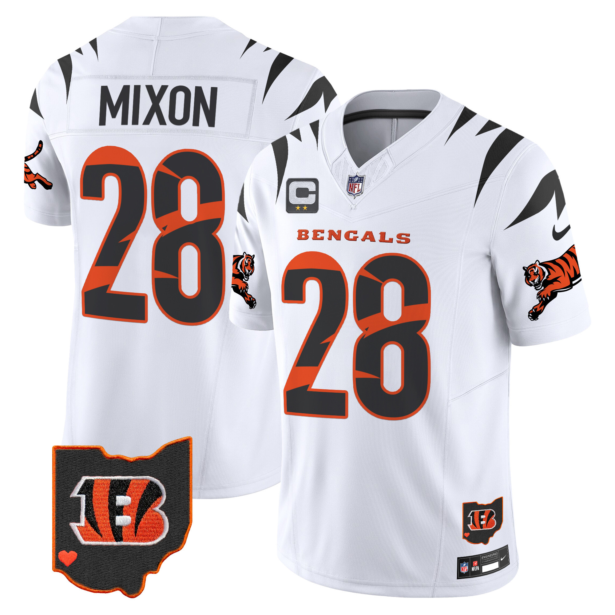 Joe Mixon Men's Cincinnati Bengals Special Vapor Limited White Jersey - All Stitched