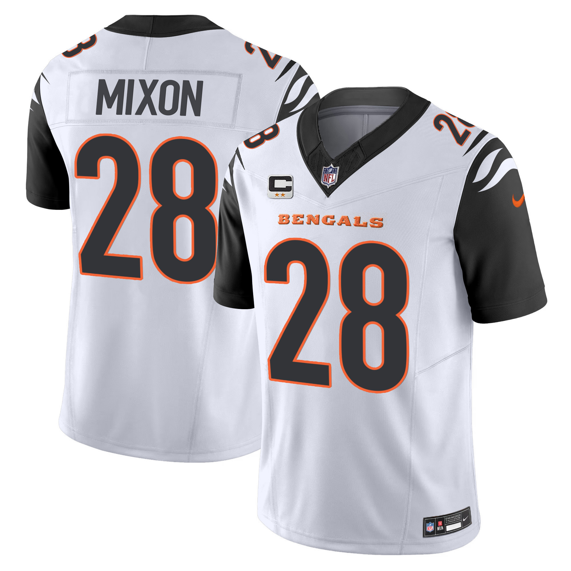 Joe Mixon Men's Cincinnati Bengals Vapor Limited Color Rush Jersey - All Stitched