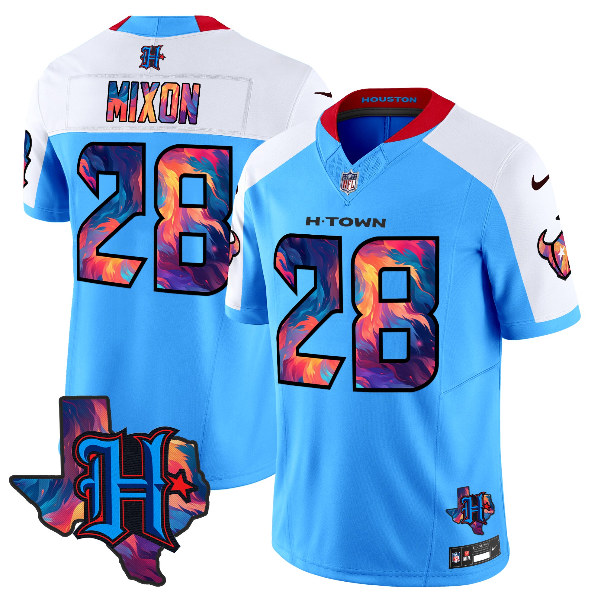 Joe Mixon Men's Houston Texans 2024 Special Vapor Limited Blue Alternate Jersey - All Stitched