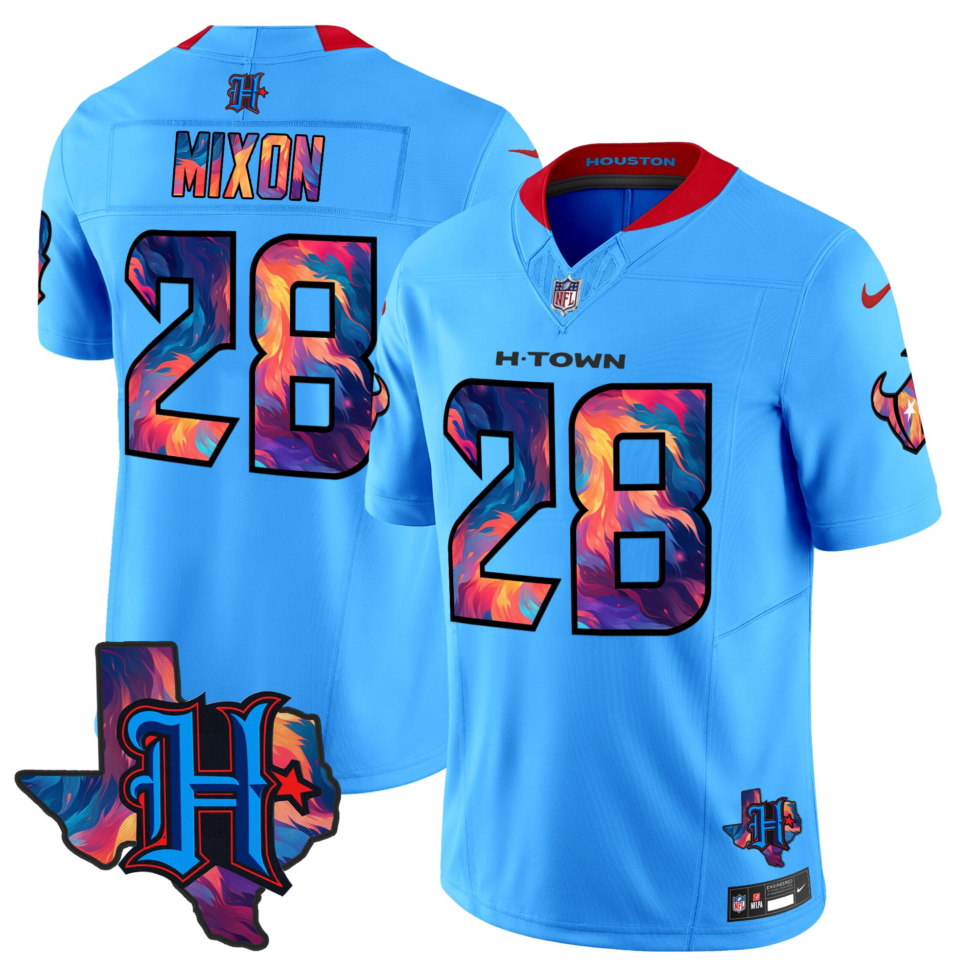 Joe Mixon Men's Houston Texans 2024 Special Vapor Limited Blue Jersey - All Stitched