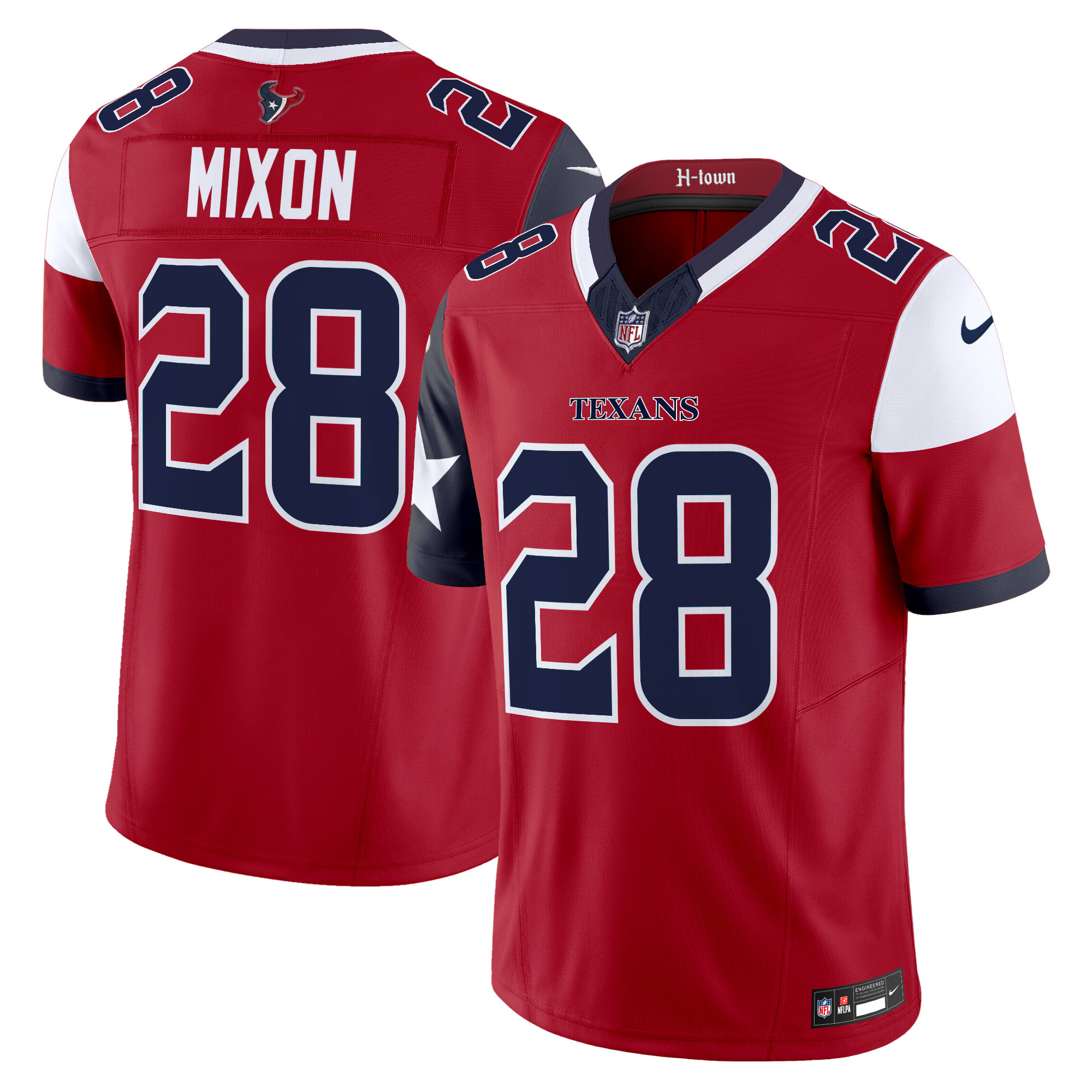 Joe Mixon Men's Houston Texans 2024 Vapor Limited Red Jersey - All Stitched